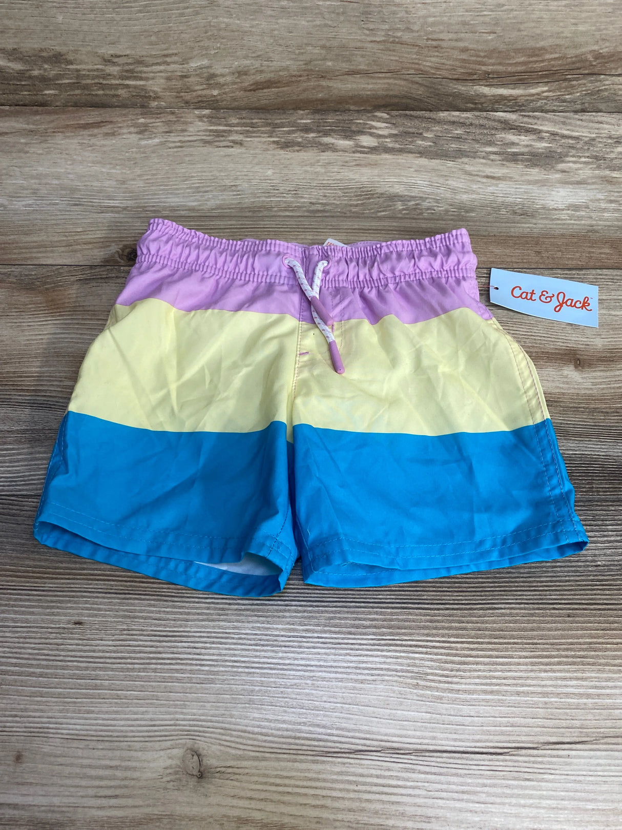 NEW Cat & Jack Colorblock Swim Trunks Purple sz 4T - Me n Mommy To Be