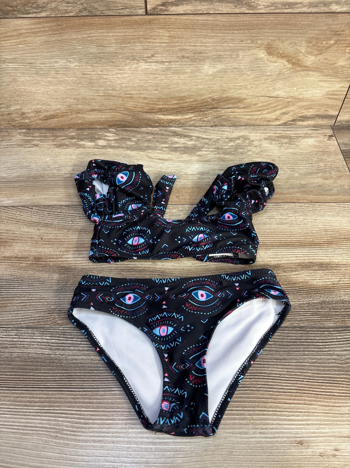 View 2pc Evil Eye Swimsuit Black sz 2T