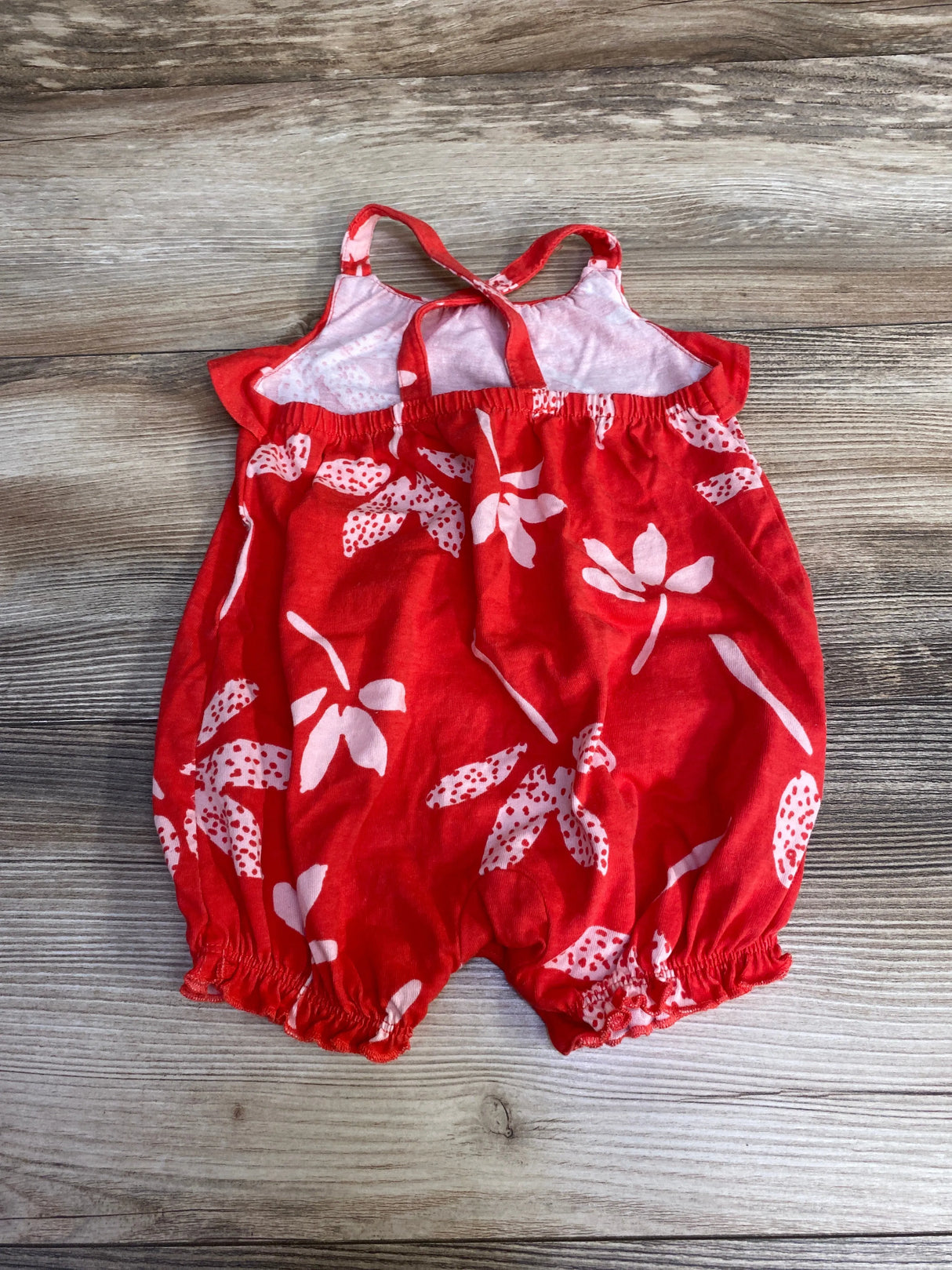 Just One You Floral Shortie Romper Red sz 6m - Me n Mommy To Be