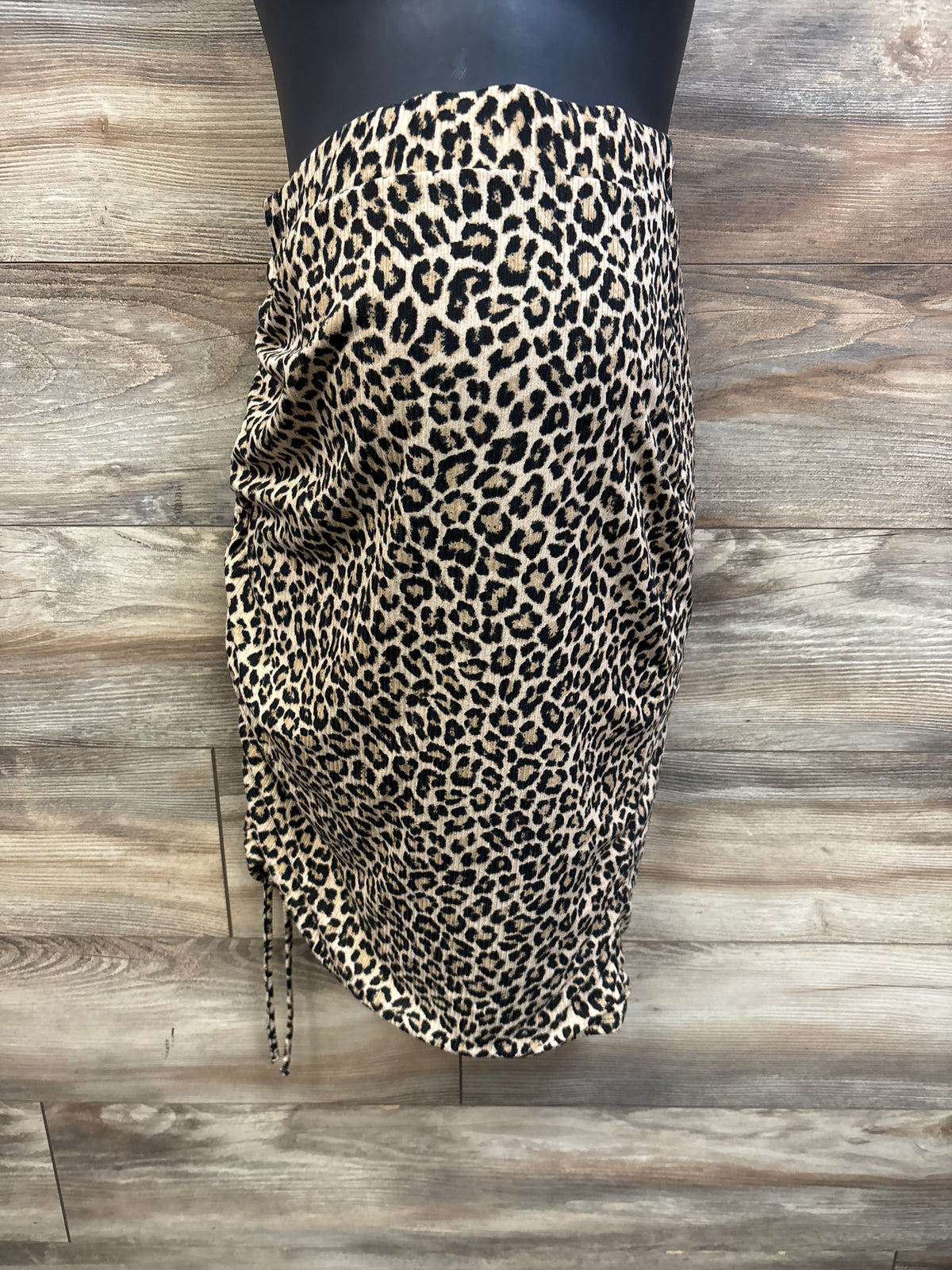 NEW Stowaway Collection Maternity Leopard Print Ribbed Skirt Tan sz Medium