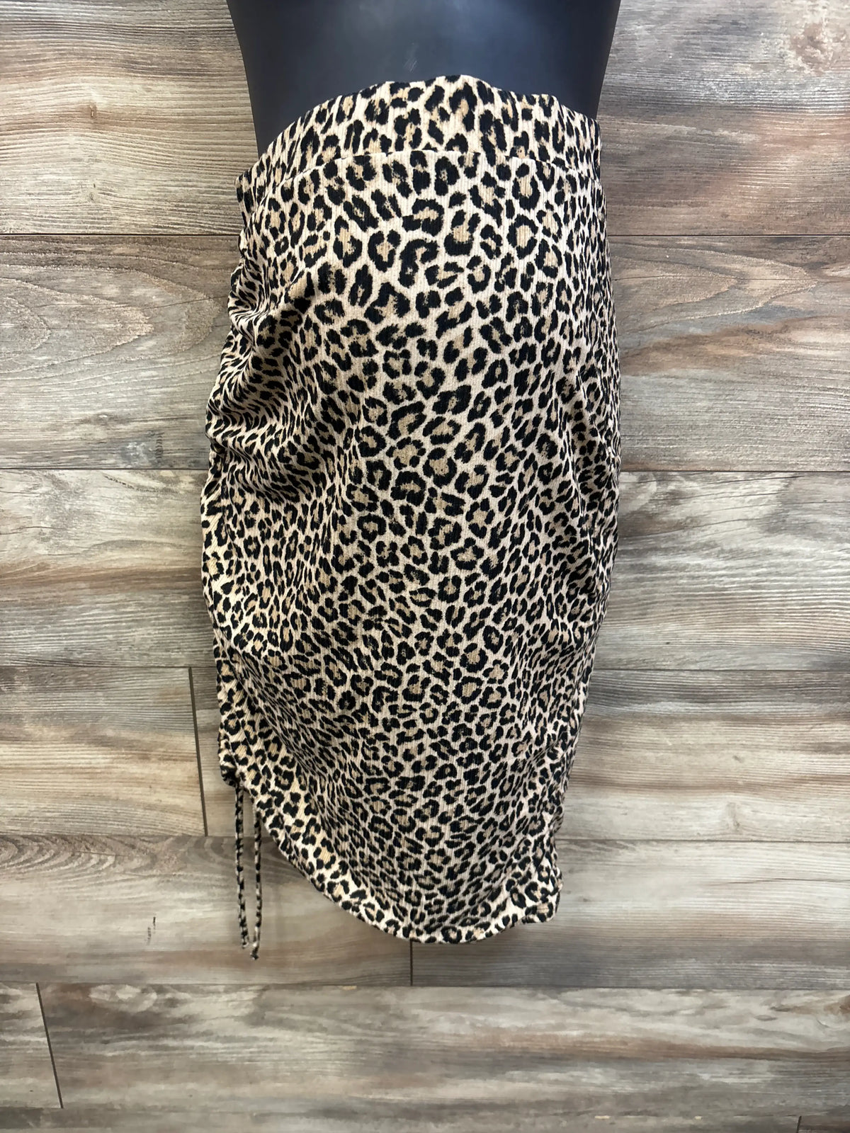 NEW Stowaway Collection Maternity Leopard Print Ribbed Skirt Tan sz Medium