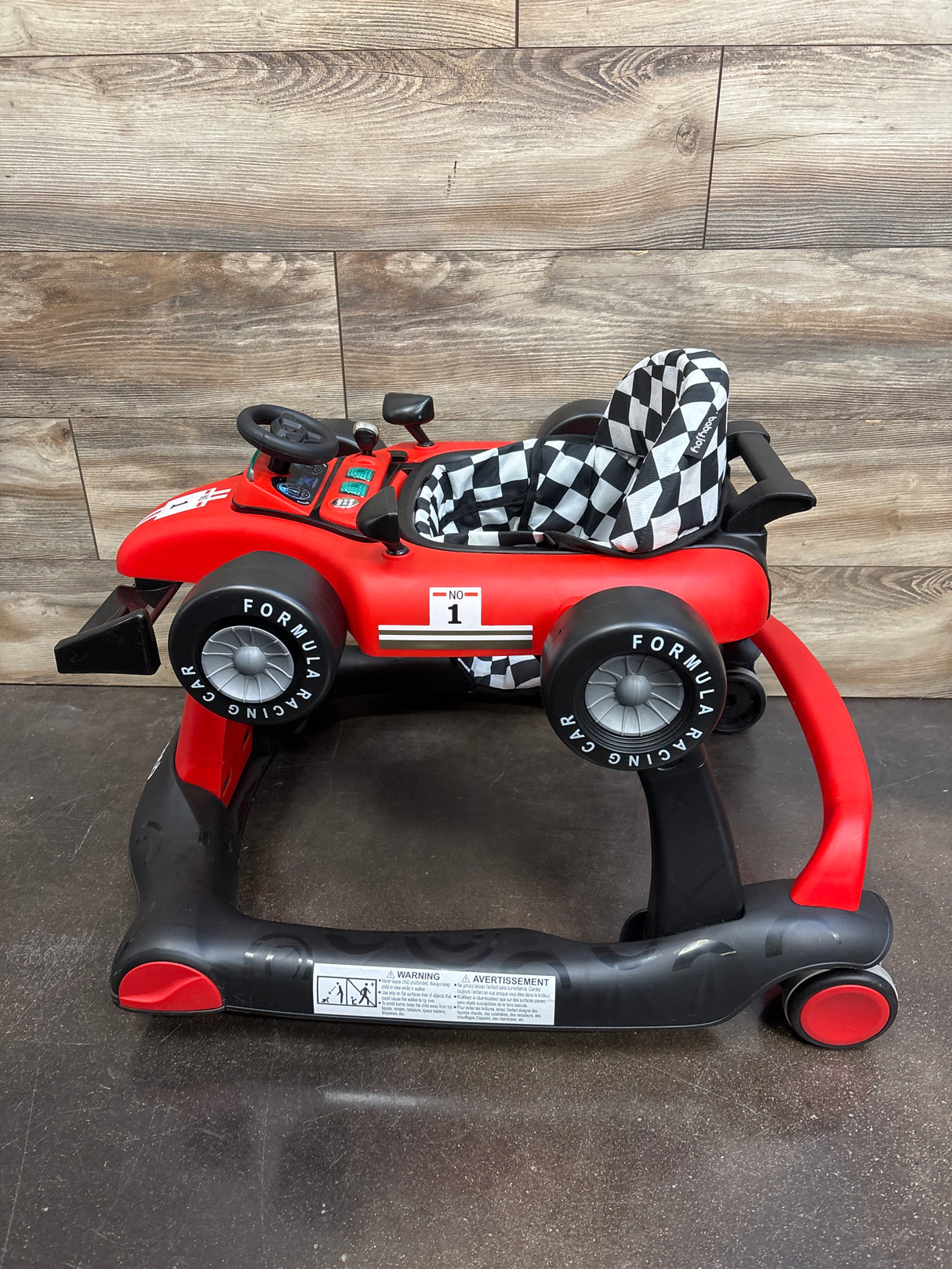Baby Joy 4-in-1 Foldable Baby Activity Racecar Walker Red