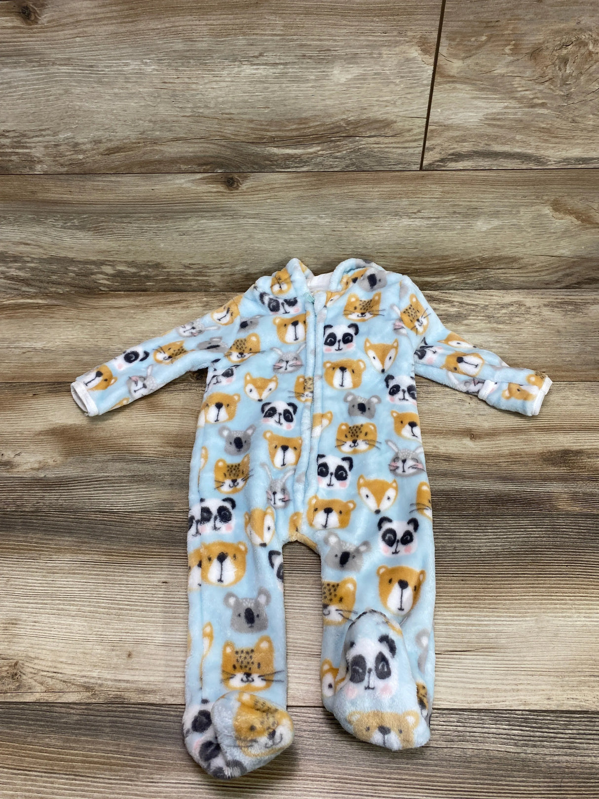 Baby Mack Animal Print Hooded Bunting Blue sz 3-6m - Me n Mommy To Be