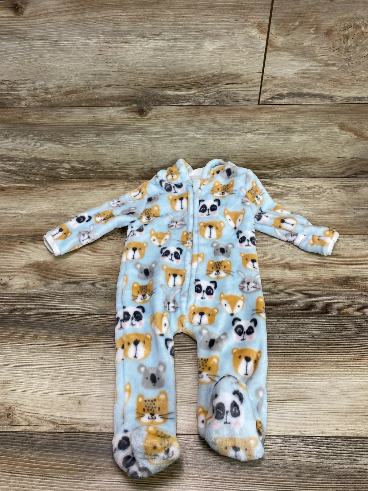 Baby Mack Animal Print Hooded Bunting Blue sz 3-6m - Me n Mommy To Be