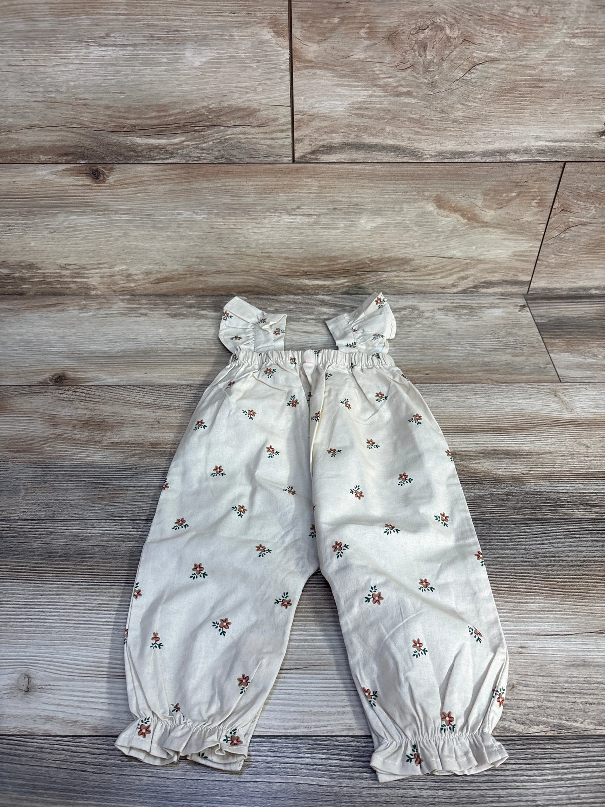 NEW Three Peas Boutique - Colorful Childhood Jumpsuit Ivory sz 6-12m