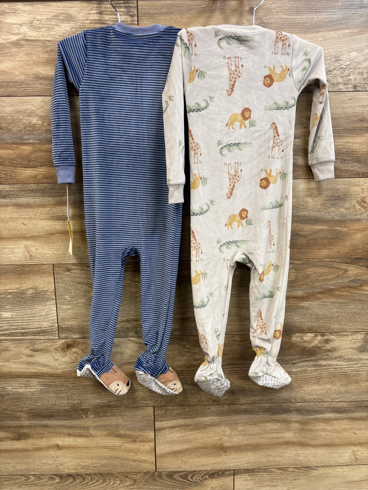 NEW Just One You 2pk Blanket Sleepers Grey/Blue sz 2T