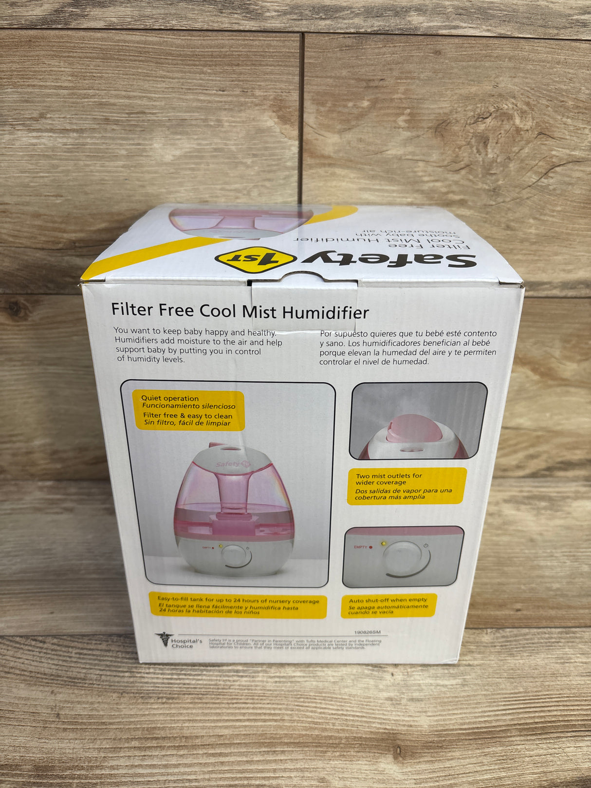 Safety 1st Filter Free Cool Mist Humidifier, Pink