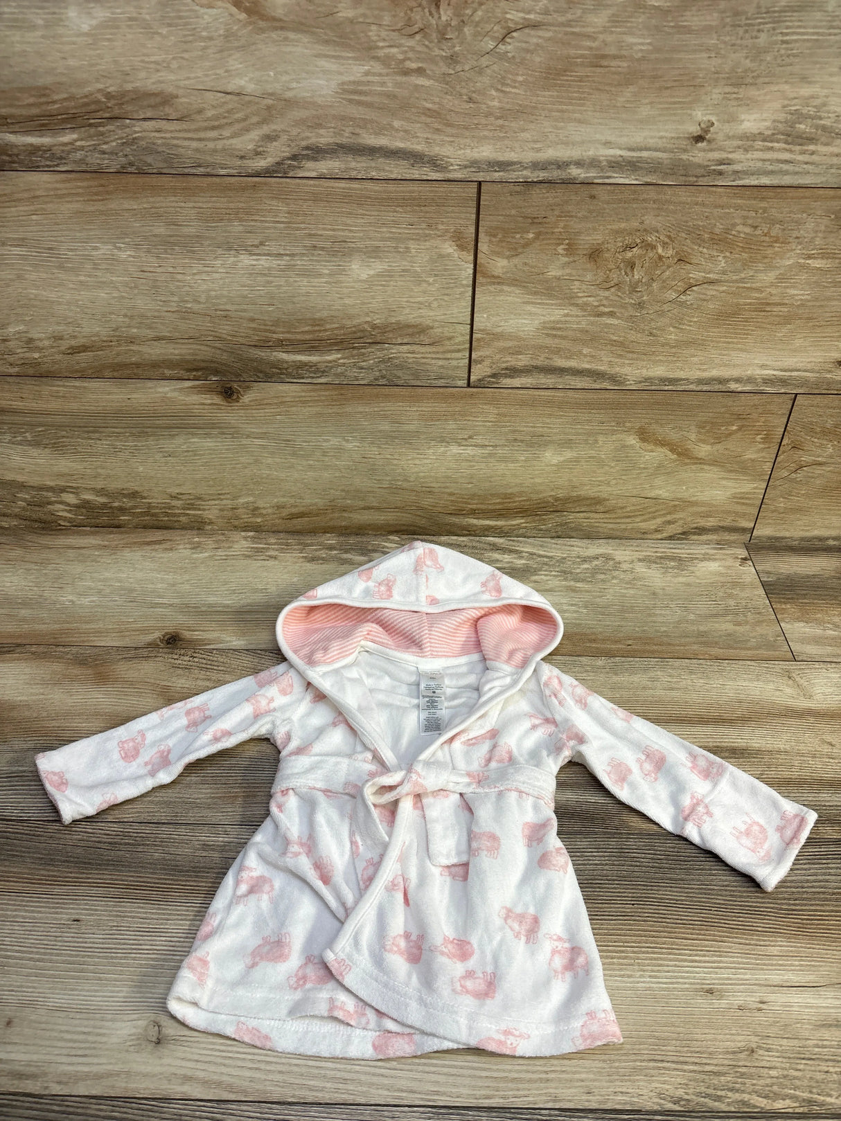 Just One You Terry Cloth Bath Robe White sz 0-9m