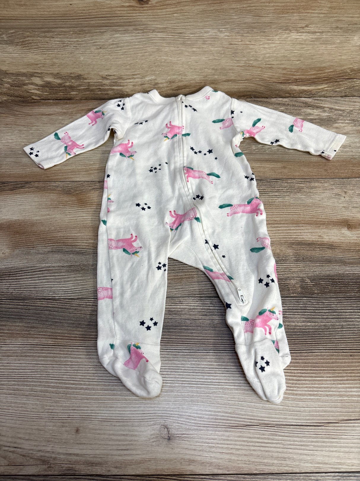 Old Navy Unicorn Sleeper White sz 3-6m