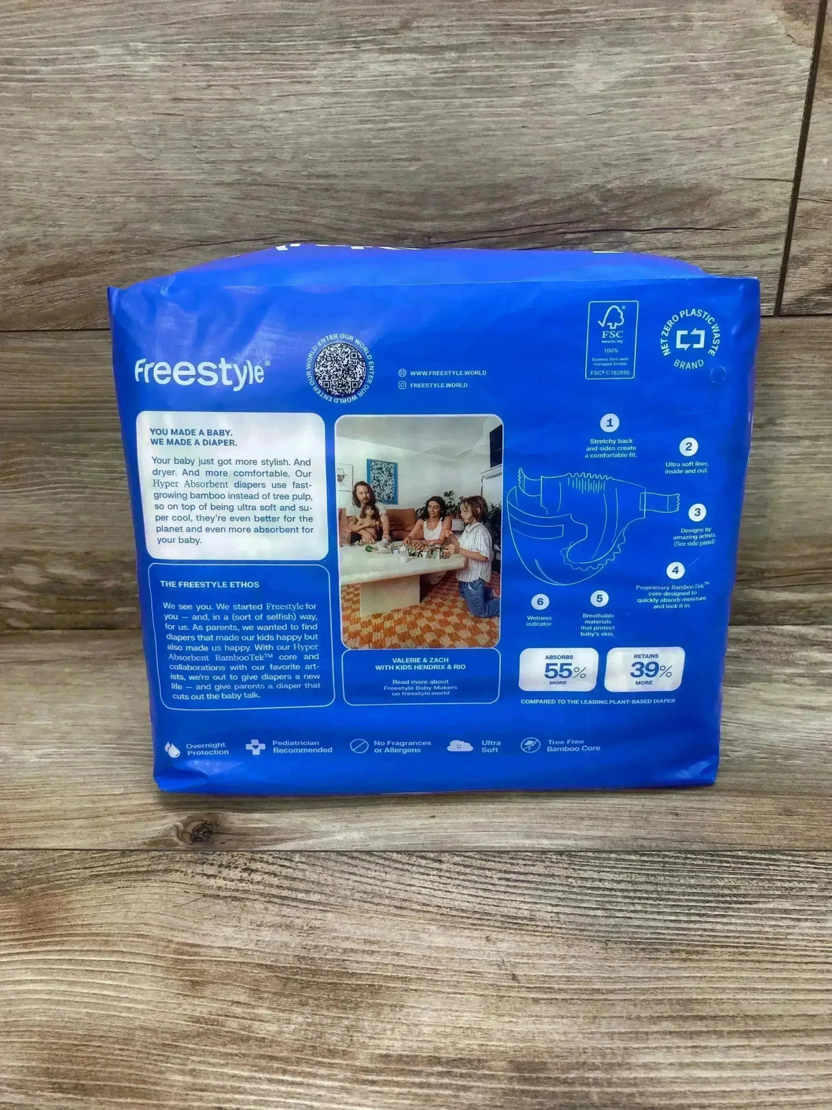 NEW FreeStyle Hyper Absorbent, Tree Free Diapers Size 5, 22ct - Me n Mommy To Be