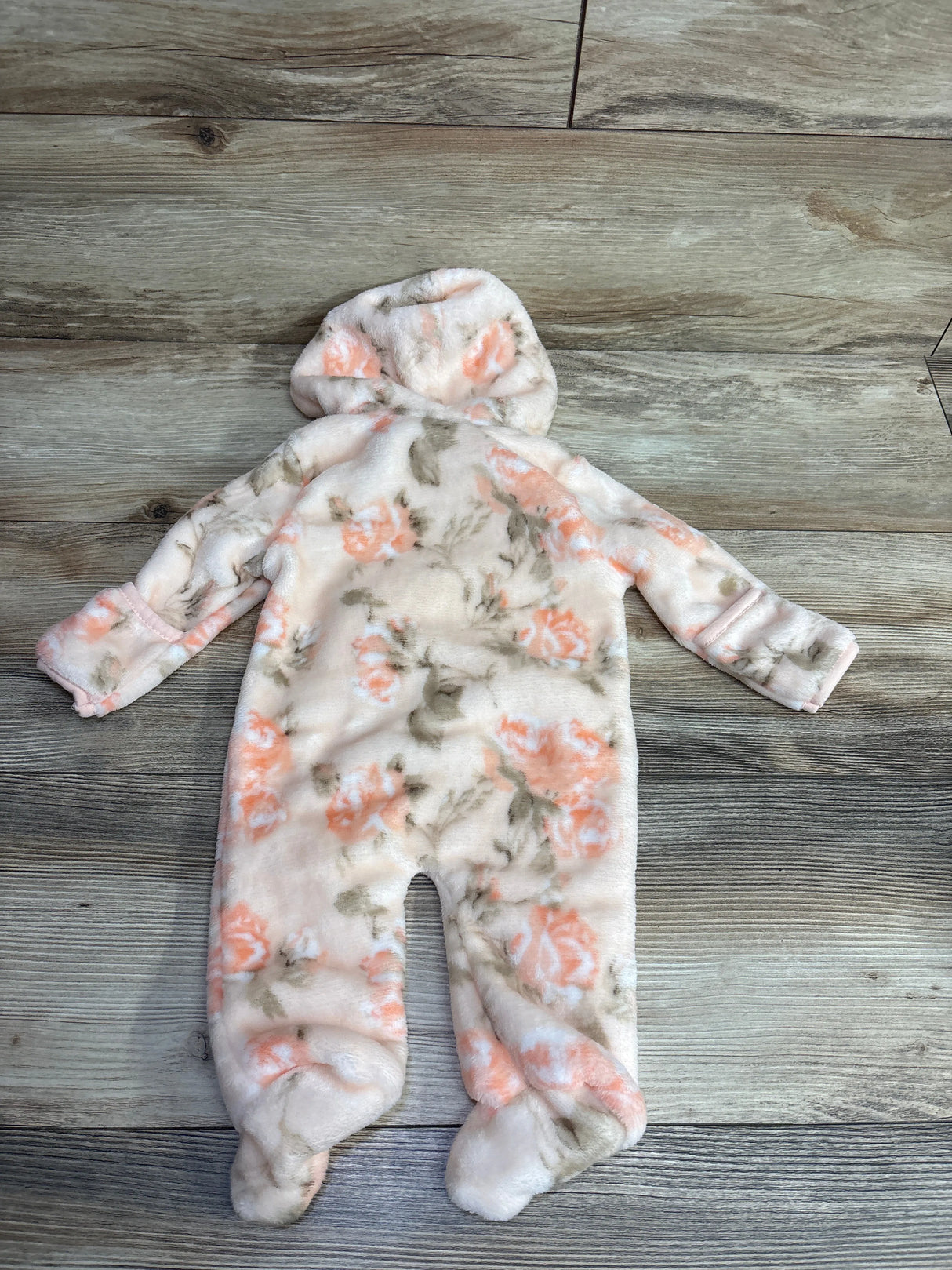 Plush Floral Bunting Pink sz 0-6m