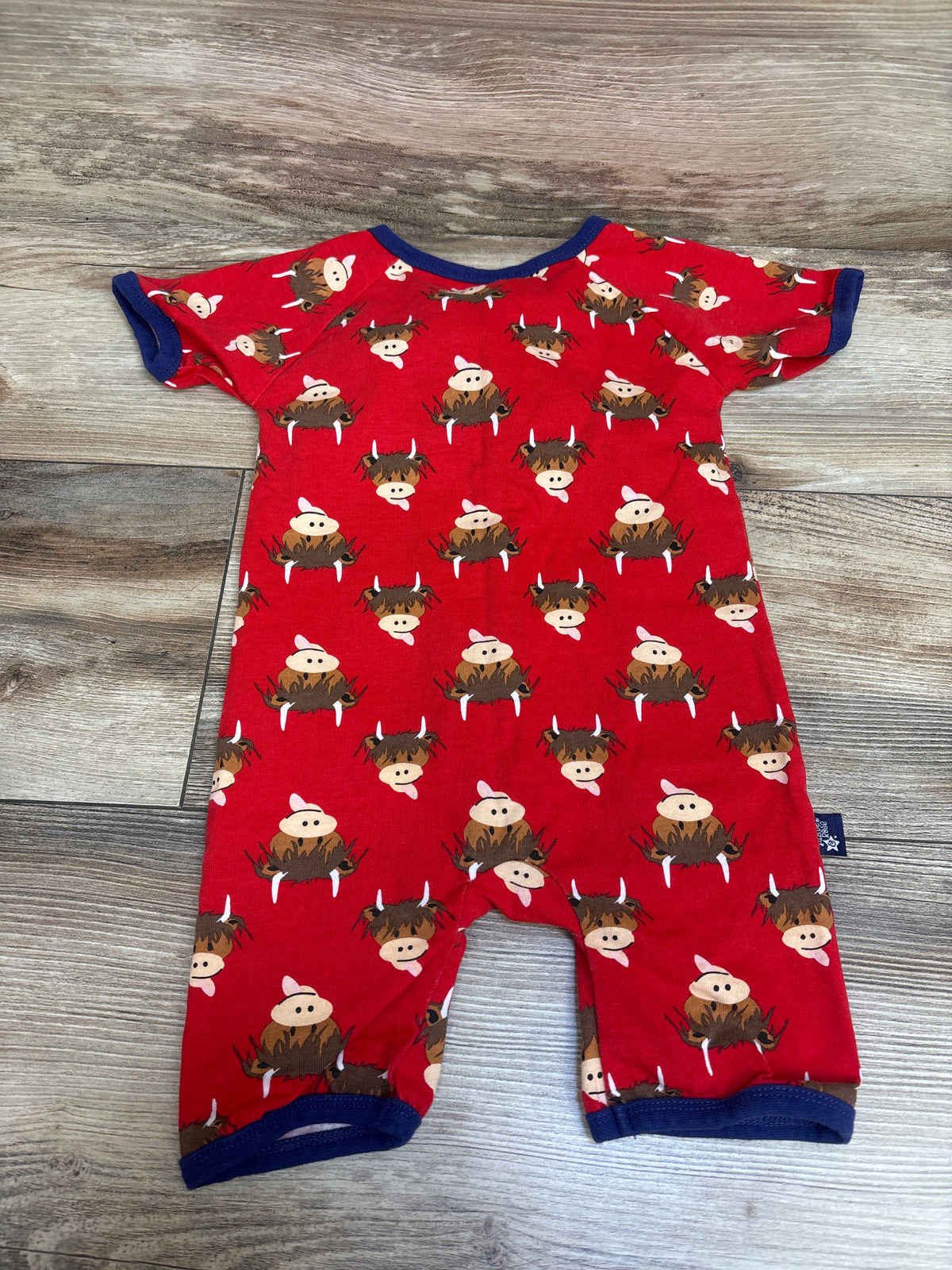 Blade & Rose Highland Cow Shortie Romper Playsuit Red sz 12-18m