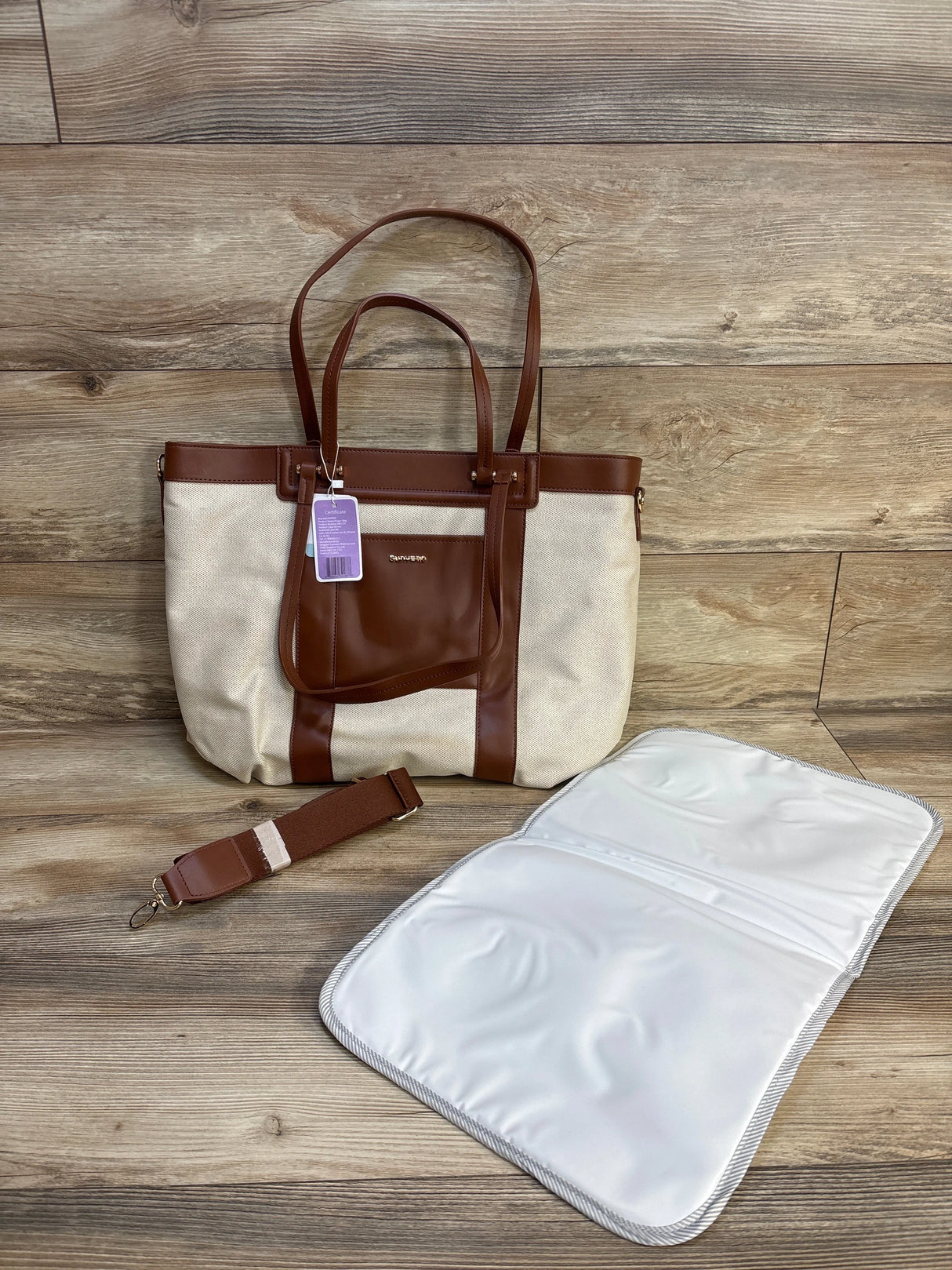 NEW Sunveno The Mommy Tote Bag Brown*