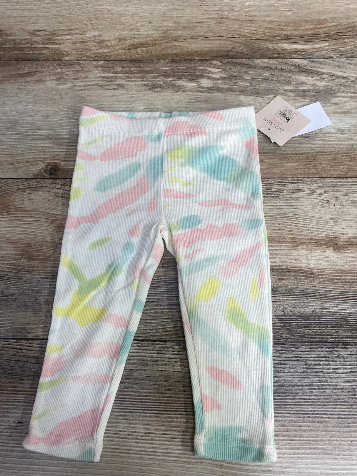 NEW Grayson Mini Tie-Dye Leggings Cream sz 18m