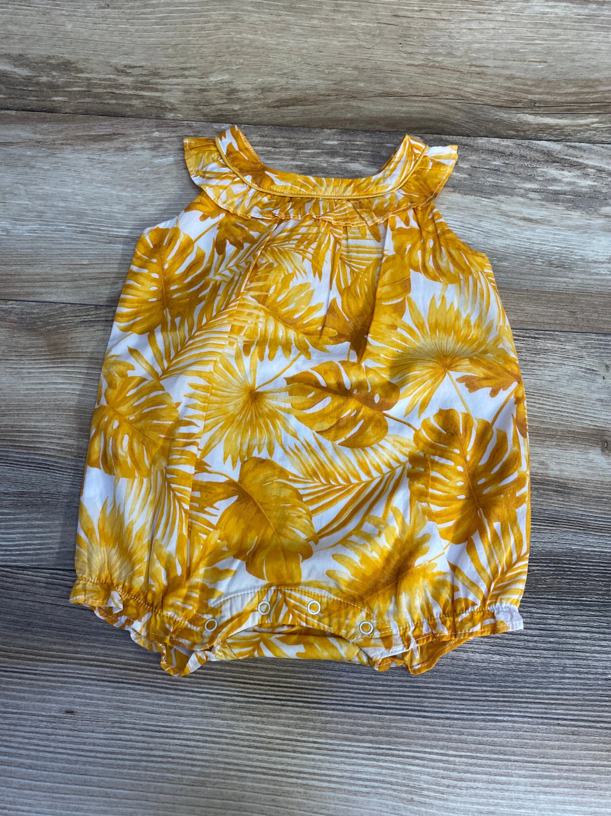 Janie and Jack Palm Romper in Golden Apricot sz 12-18m - Me n Mommy To Be