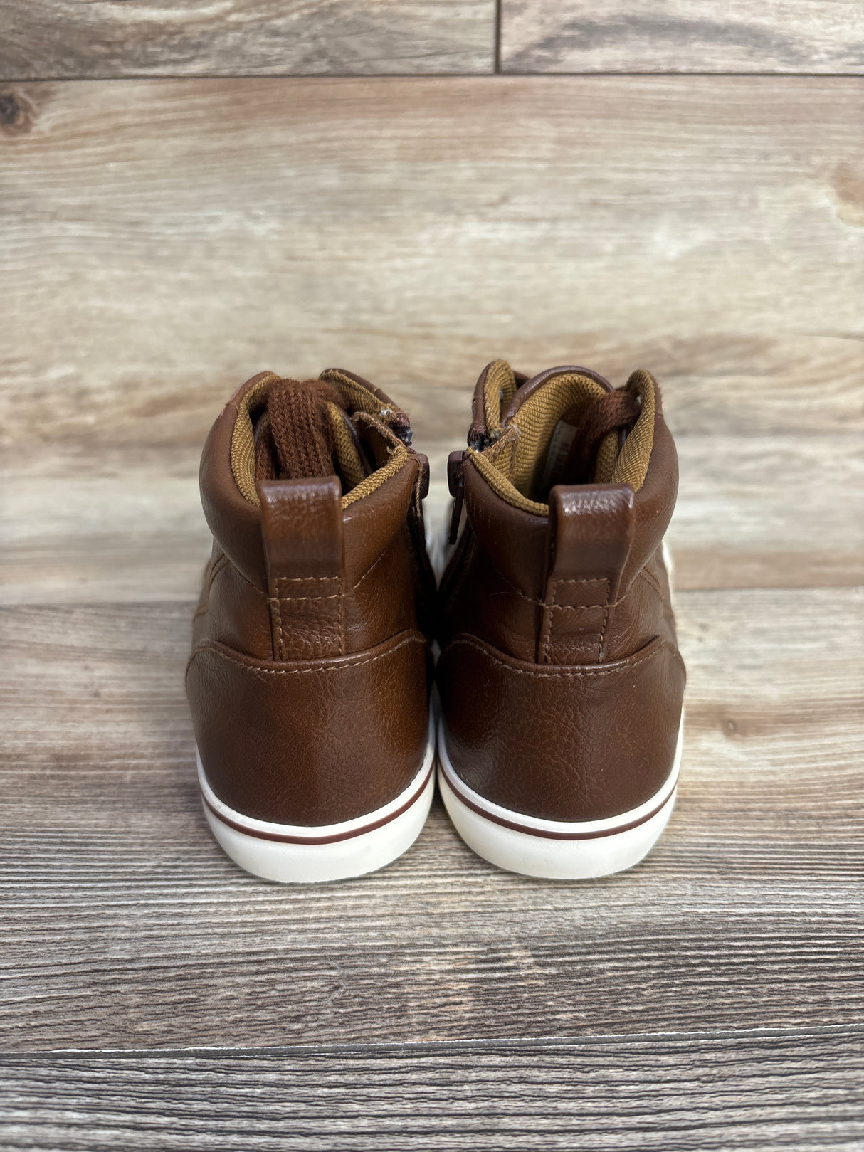 Cat & Jack Florian Mid-Top Sneakers Brown sz 1Y
