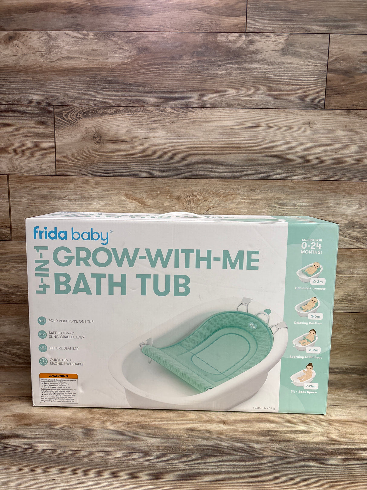 NEW Frida Baby 4-in-1 Grow With me Bath Tub