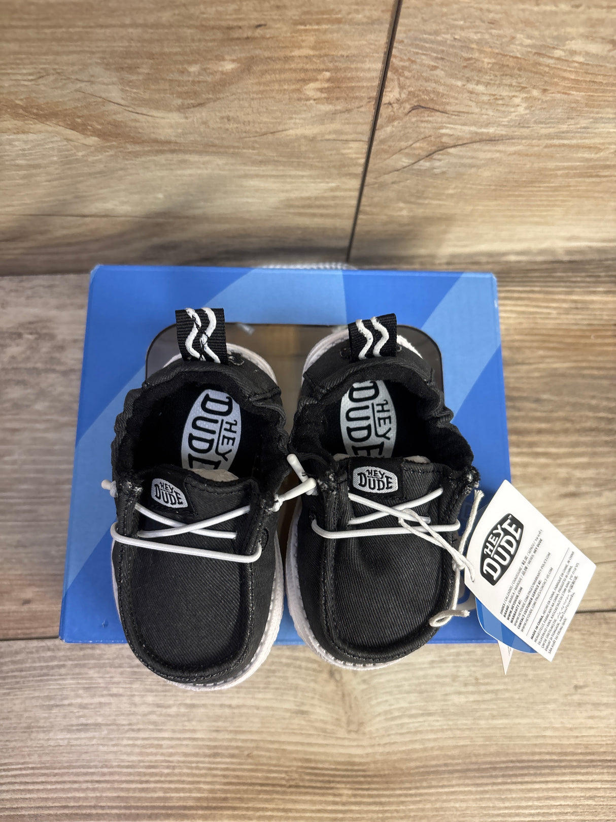 NEW LilDude by Hey Dude Slip On Core Sneakers Black sz 2c