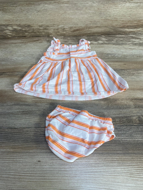 Carter's 2pc Striped Dress & Bloomers White sz Newborn - Me n Mommy To Be