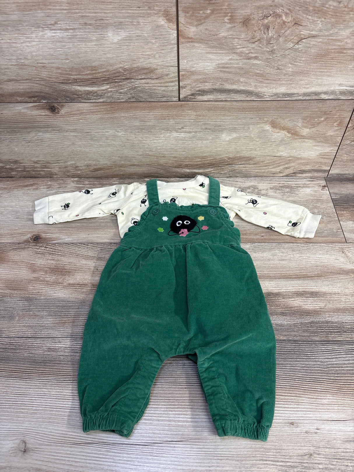 Spirited Away Cord Coverall & Shirt Set Cream sz 6m