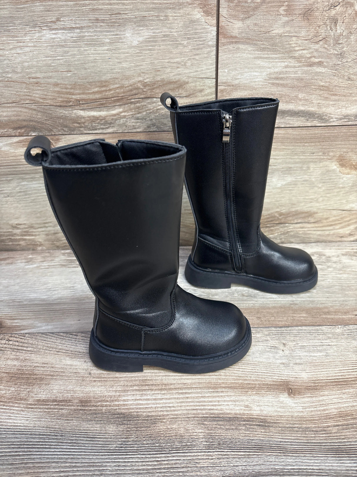 Shein Zipper Boots Black sz 8.5c - Me n Mommy To Be