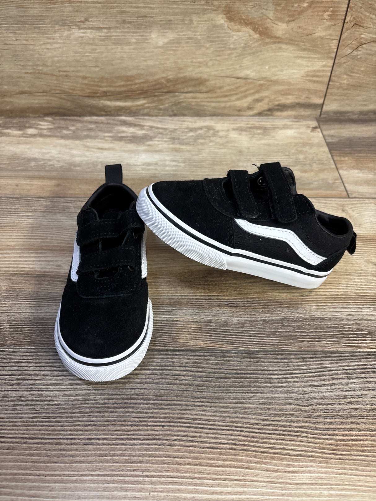 Vans Old Skool V Double Velcro Sneakers Black sz 9c