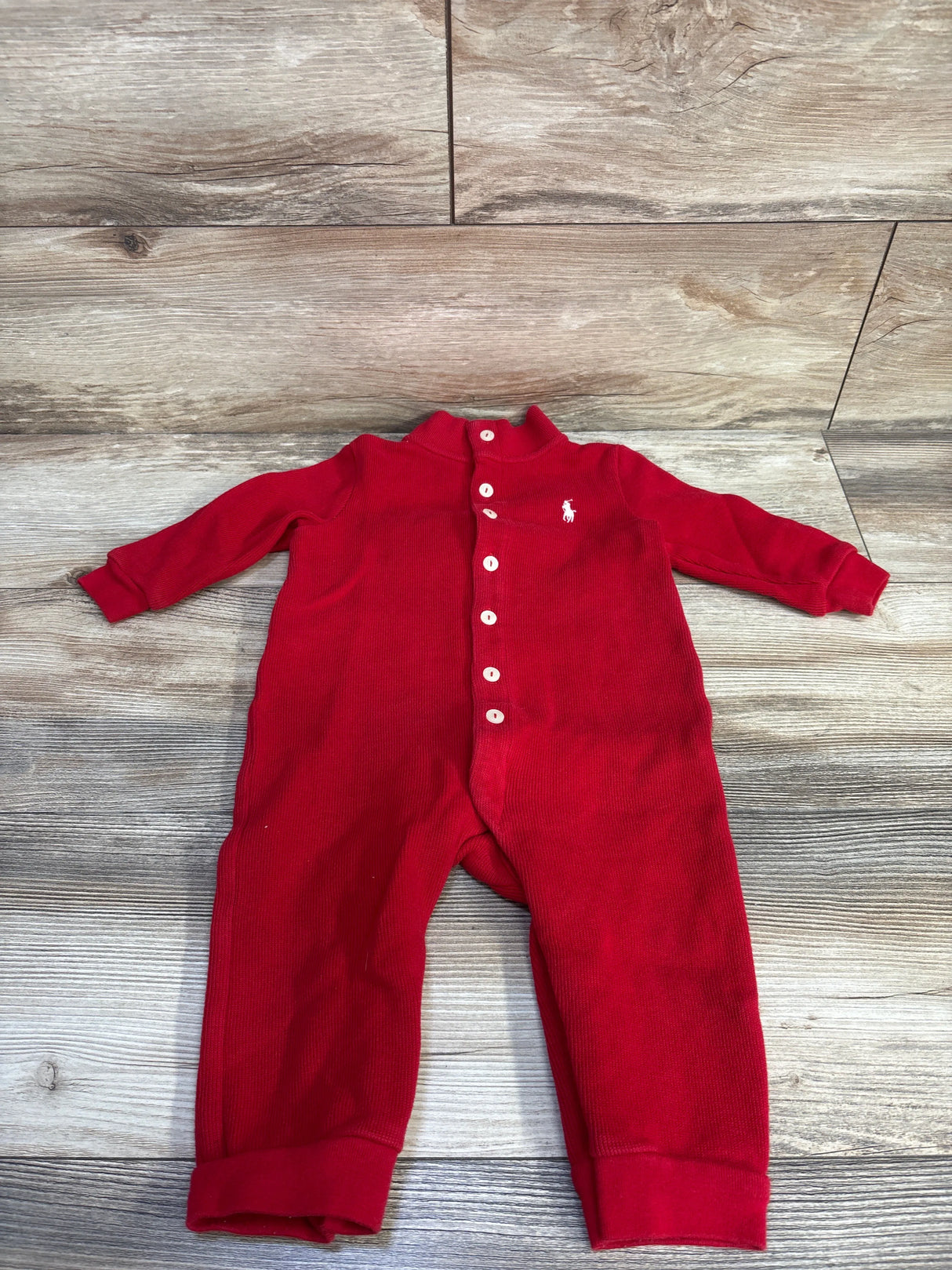 Ralph Lauren Mock Neck Knit Coverall Red sz 12m