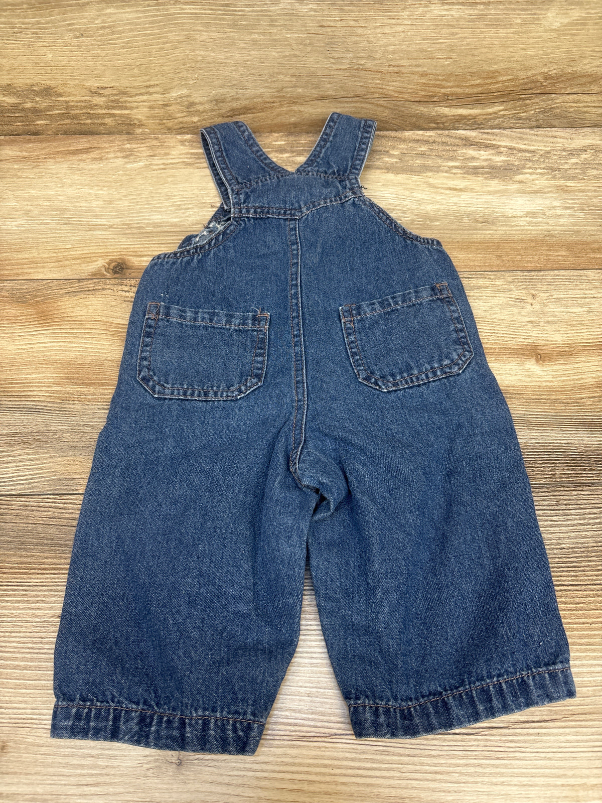 Cre8ions Embroidered Denim Overalls with Horse Plush Blue sz 6m