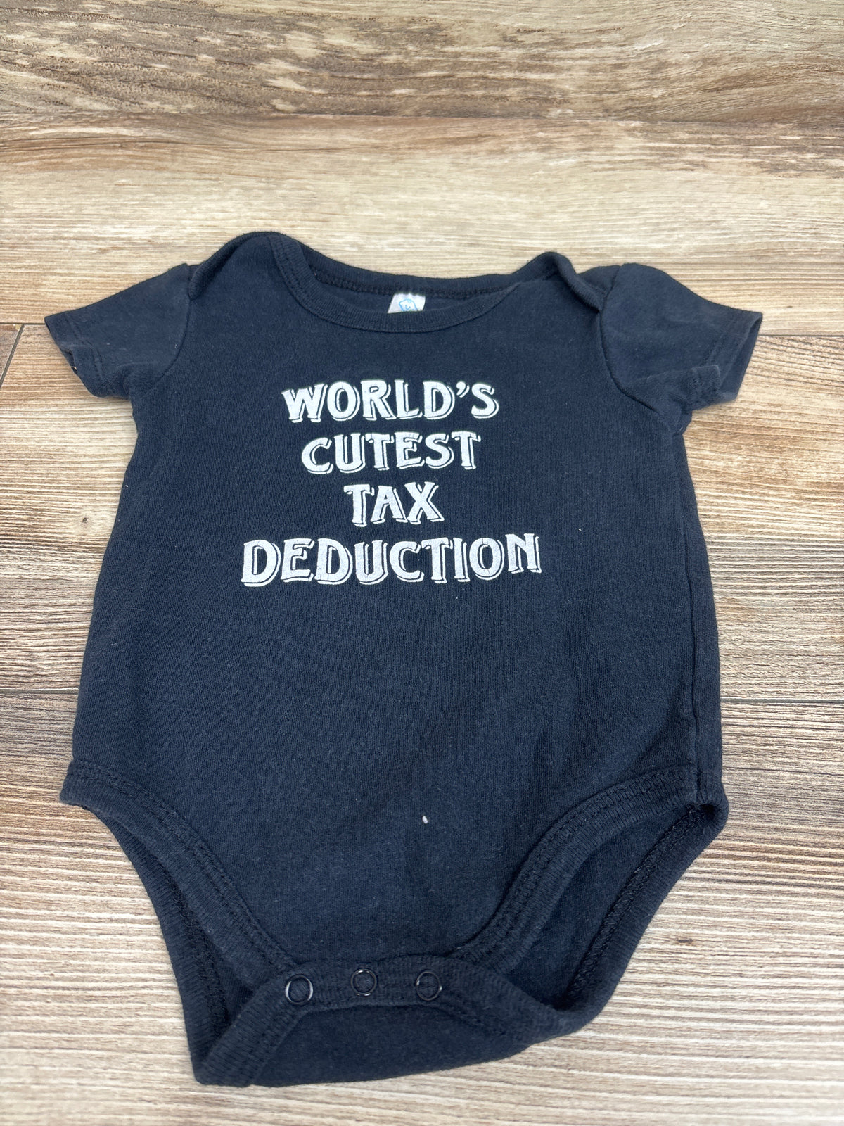 Babi Essentials 'World's Cutest Tax Deduction' Bodysuit Black sz 12m