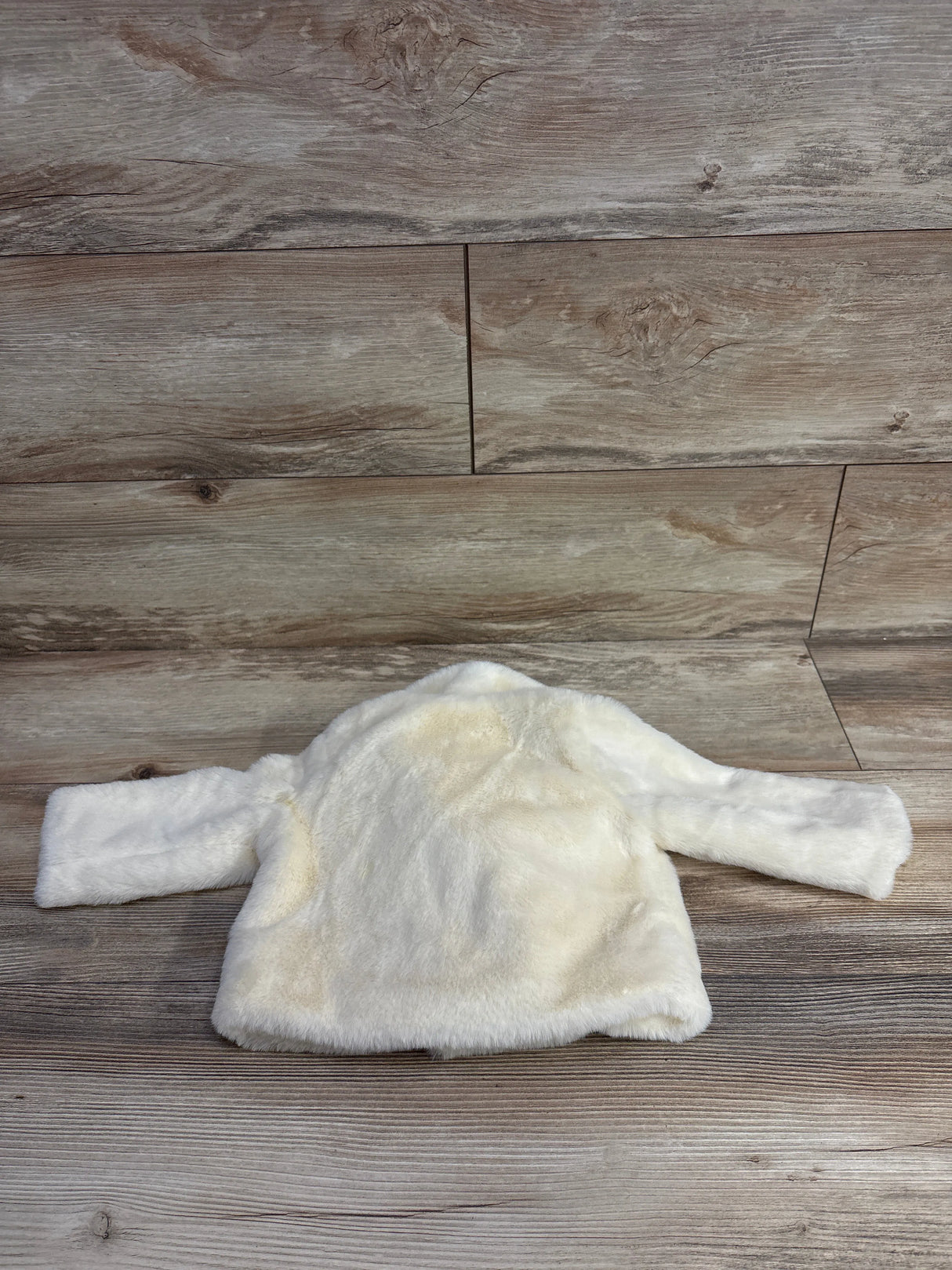 Cat & Jack Faux Fur Jacket Ivory sz 6-9m