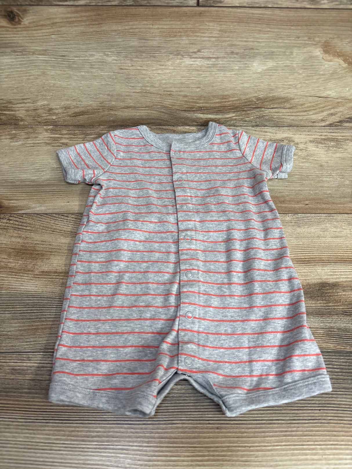 Carter's Striped Crab Shortie Romper Grey sz 12m