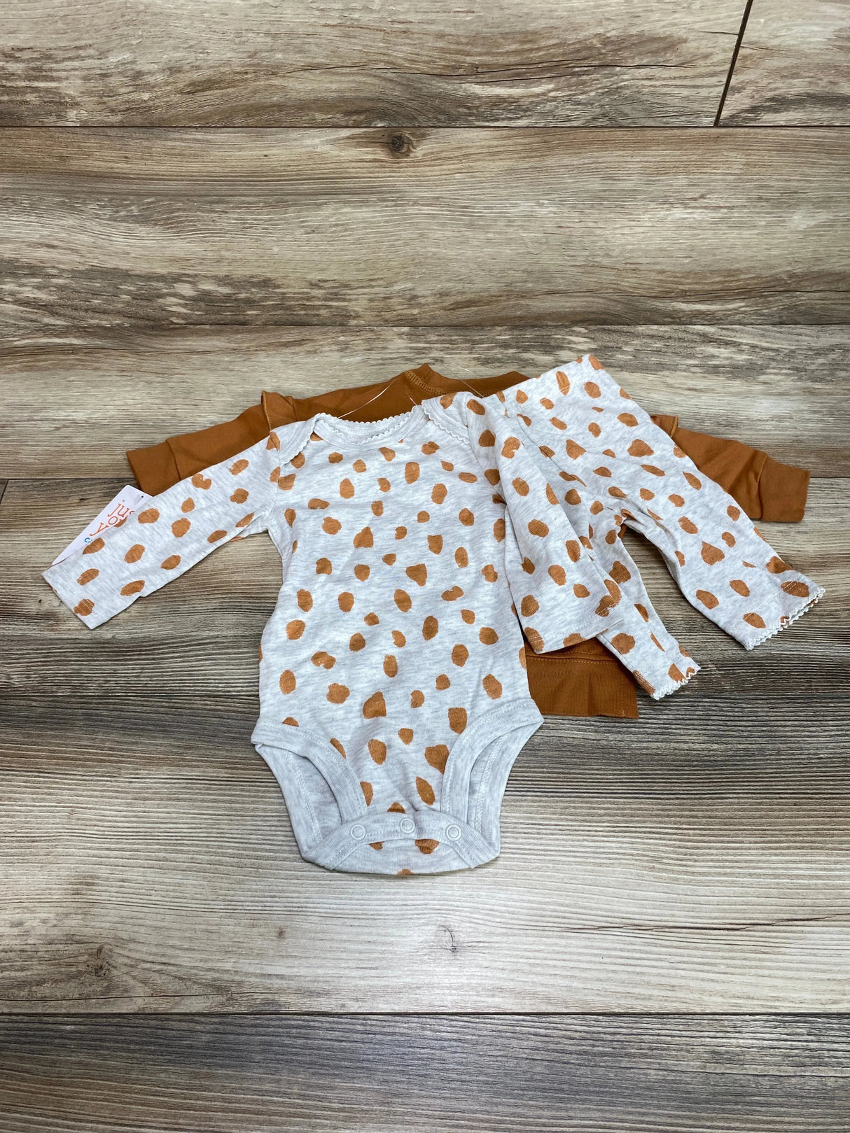 NEW Just One You 3pc Brown Sweatshirt Set sz 3m - Me n Mommy To Be