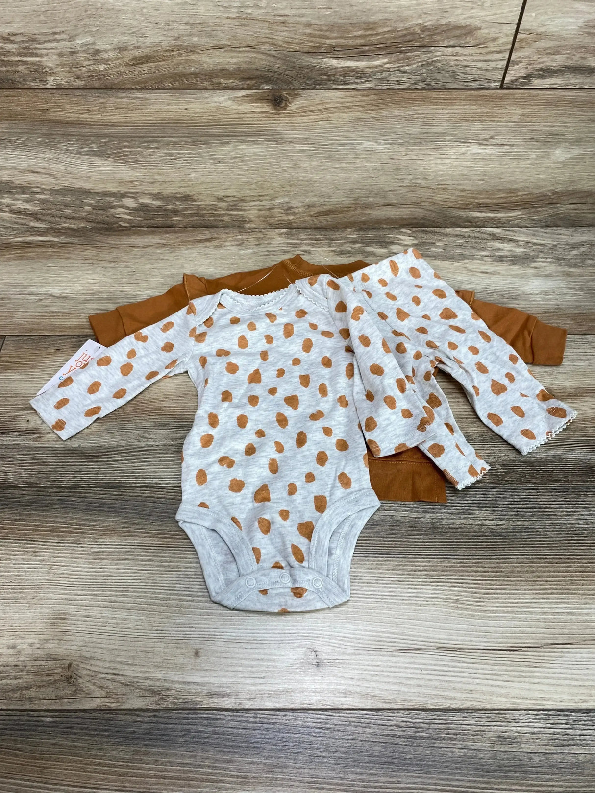 NEW Just One You 3pc Brown Sweatshirt Set sz 3m - Me n Mommy To Be