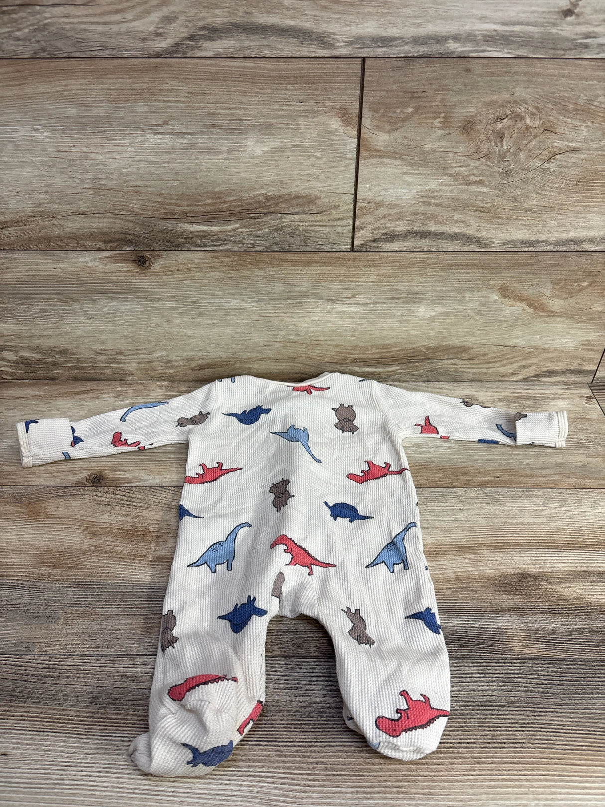 Carter's Waffle Knit Dinosaur Sleeper Beige sz 3m