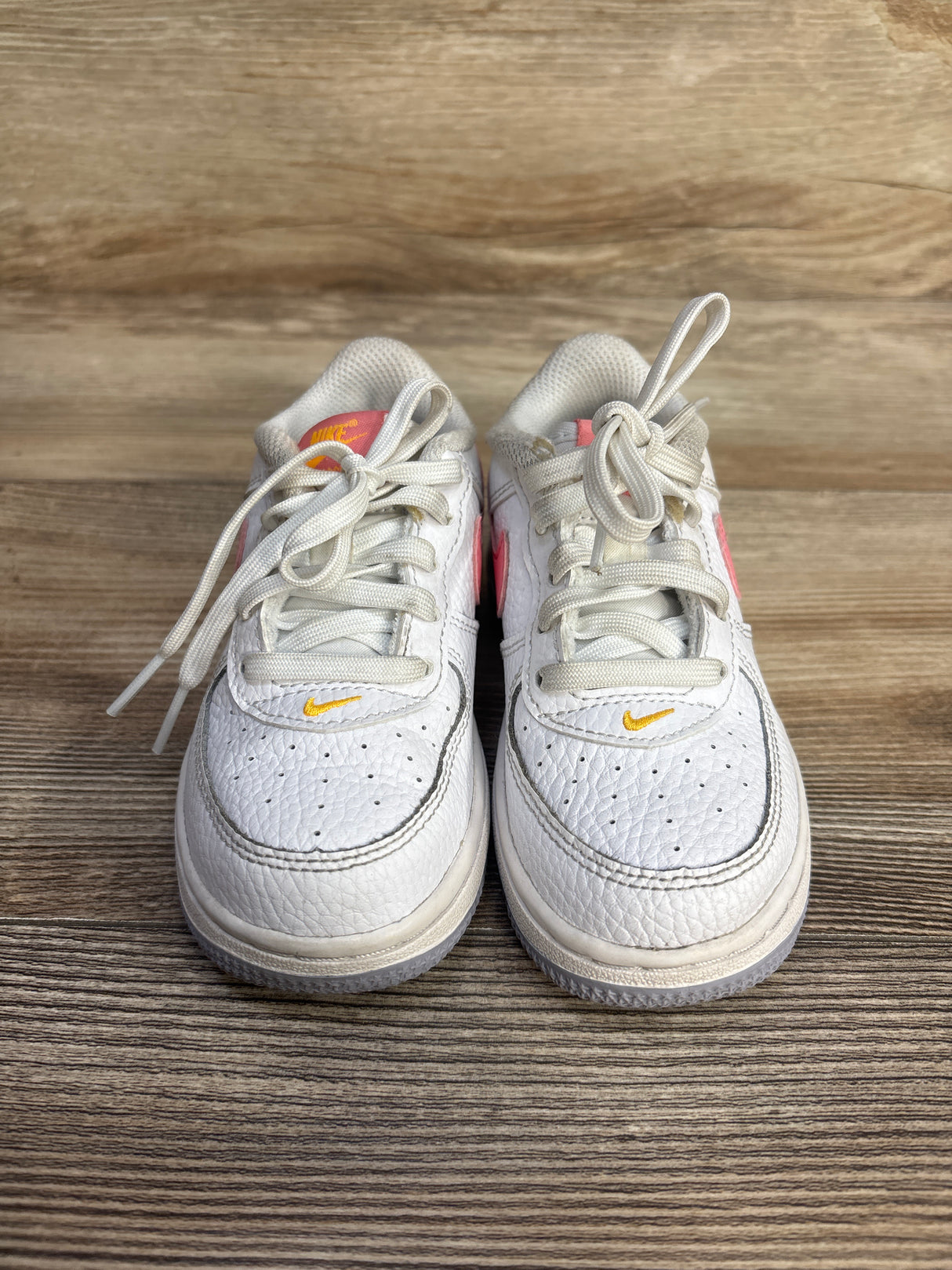 Nike Force 1 Low TD 'White Coral Chalk' Sneakers sz 9c