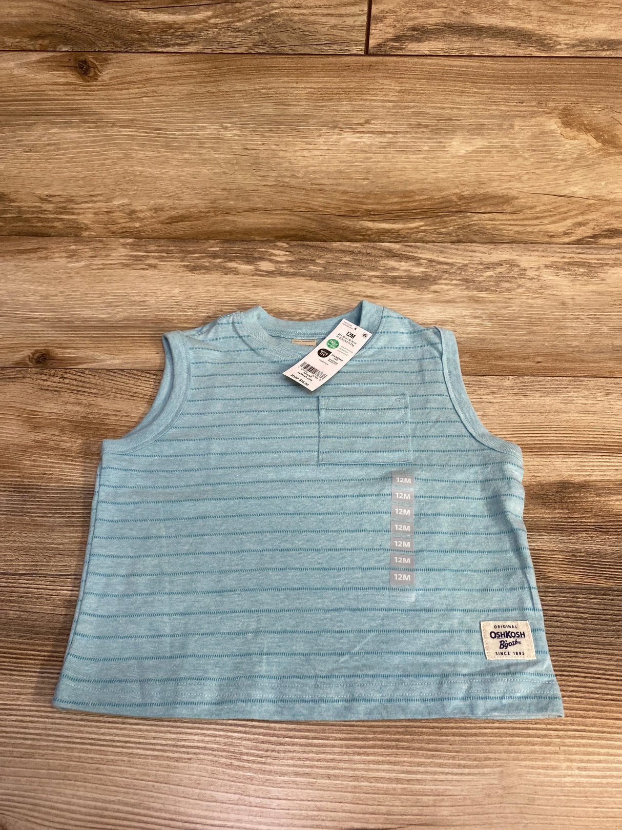 NEW Oshkosh Striped Tank Top Blue sz 12m - Me n Mommy To Be
