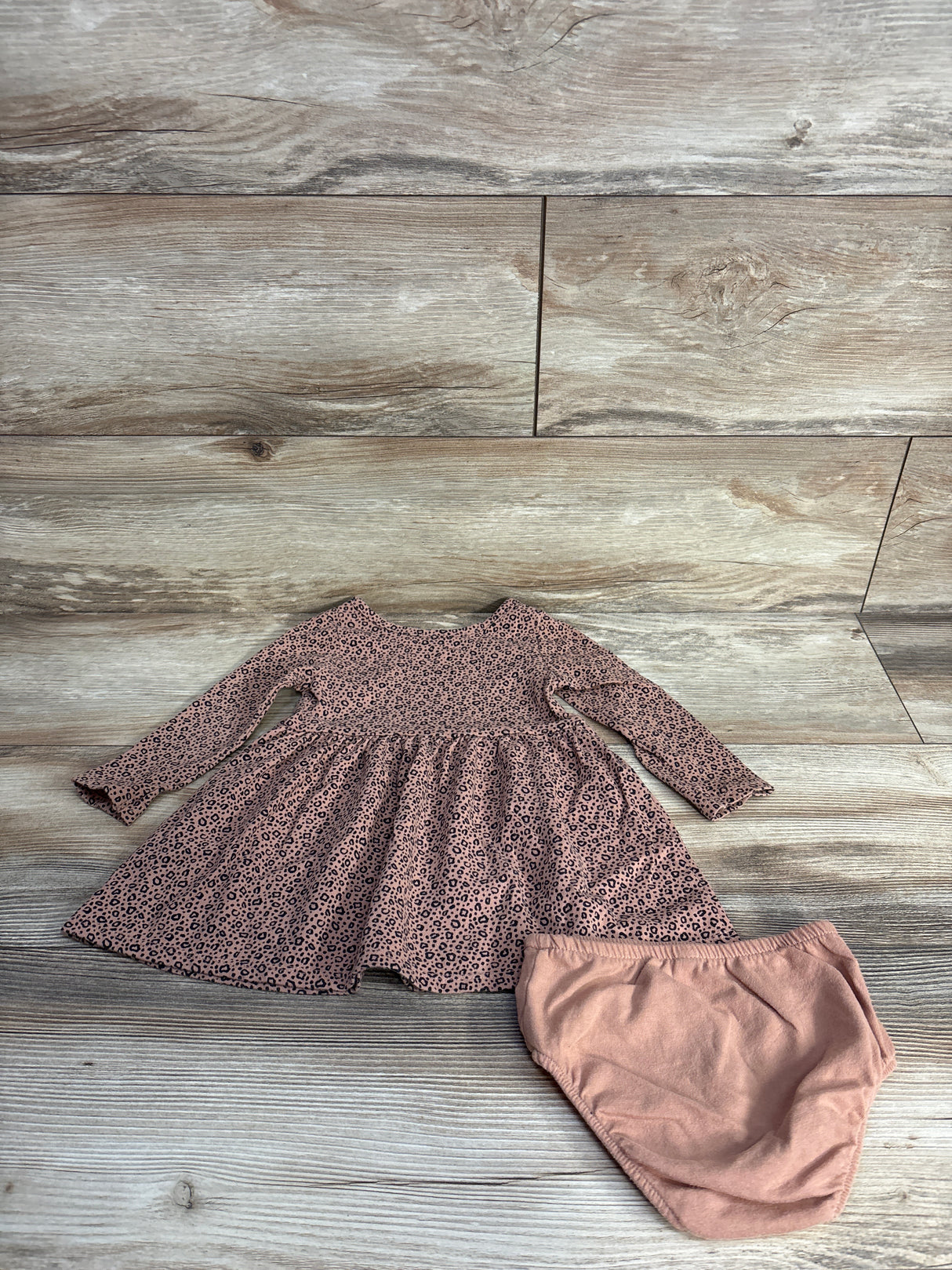 Cat & Jack 2pc Leopard Print Dress & Bloomers Tan sz 18m