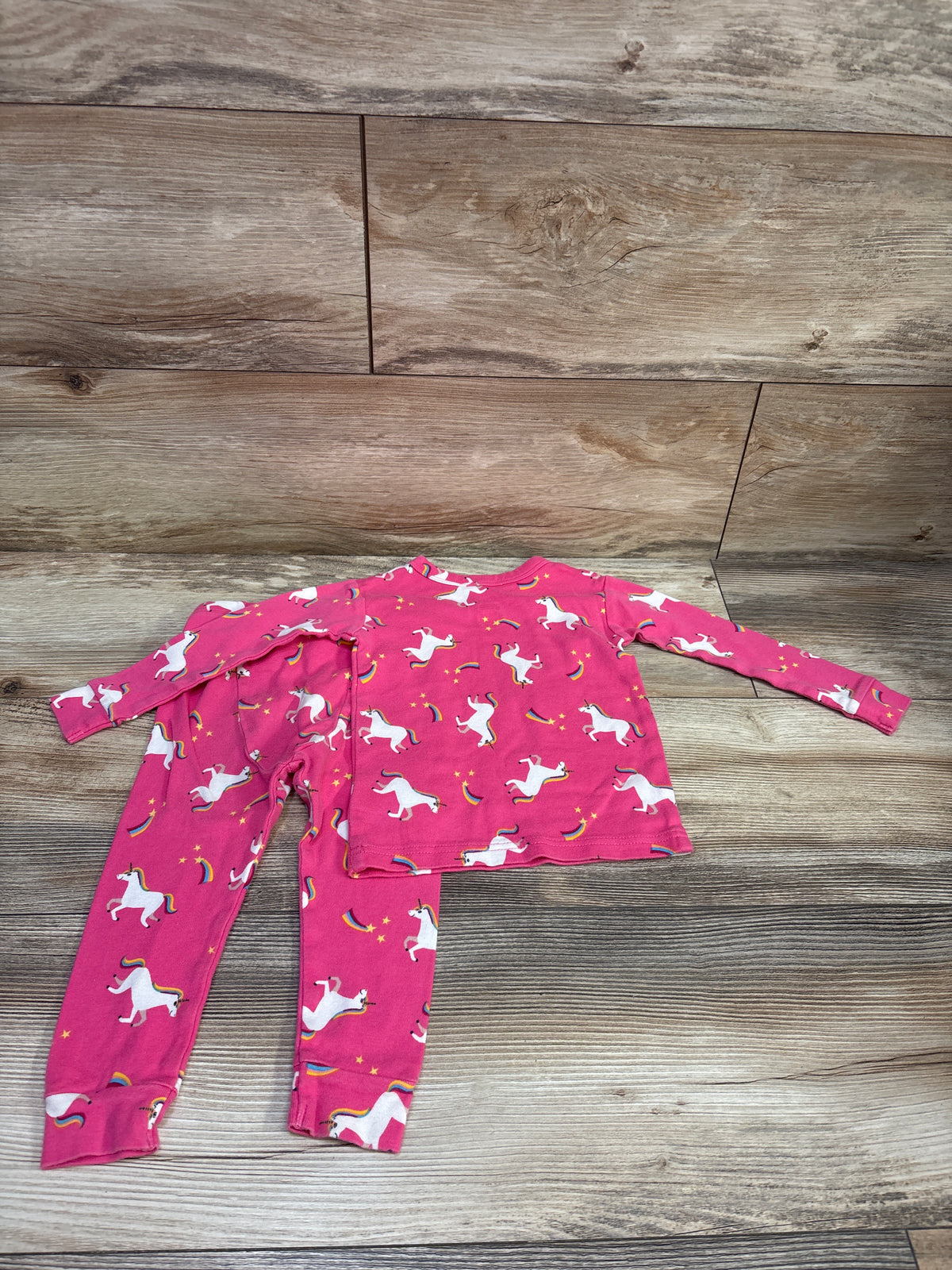 Baby Gap 2pc Unicorn Pajama Set Pink sz 18-24m