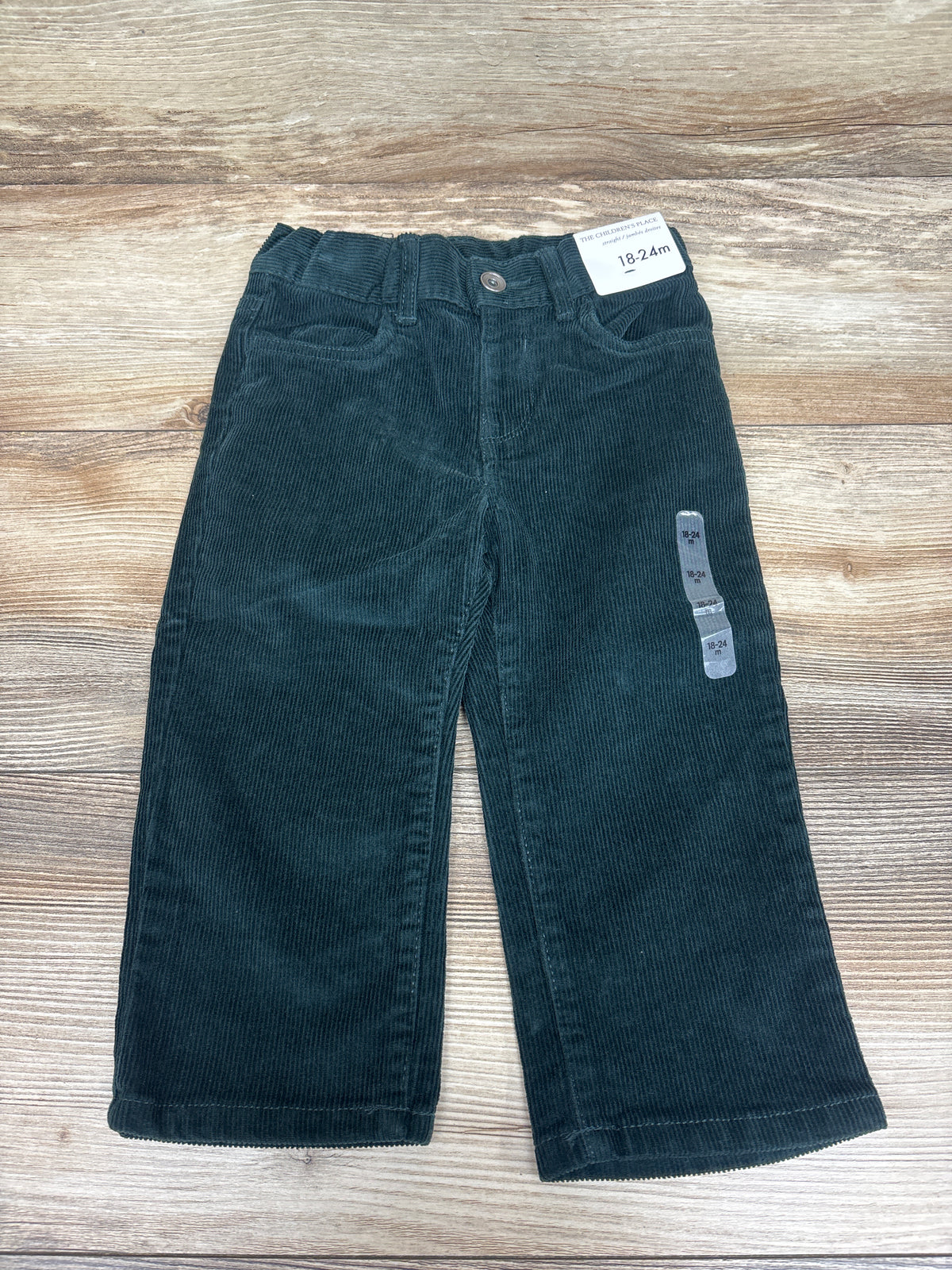 NEW Children's Place Corduroy Straight Pants Green sz 18-24m