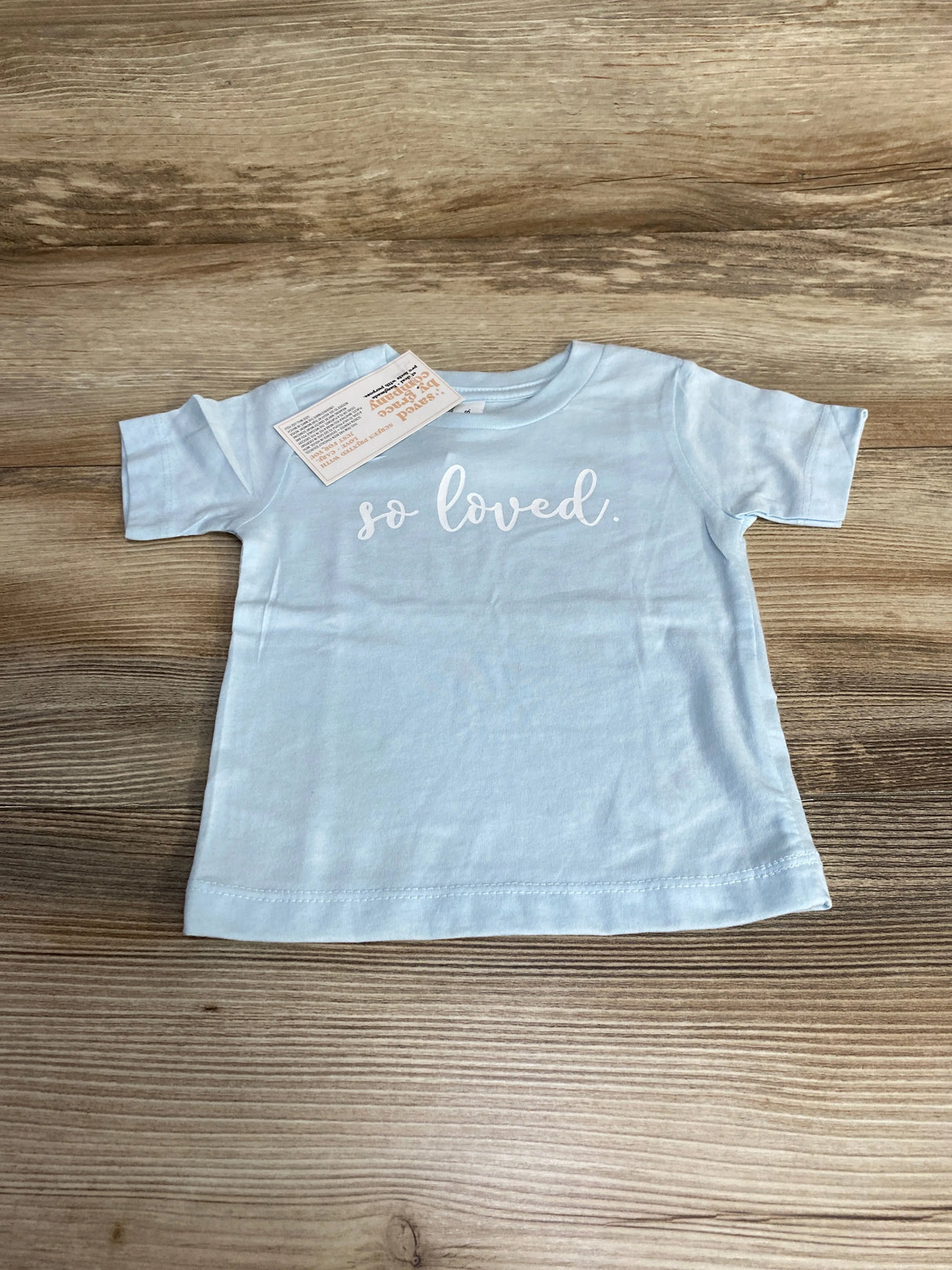 NEW Bella + Canvas So Loved Shirt Blue sz 6-12m - Me n Mommy To Be