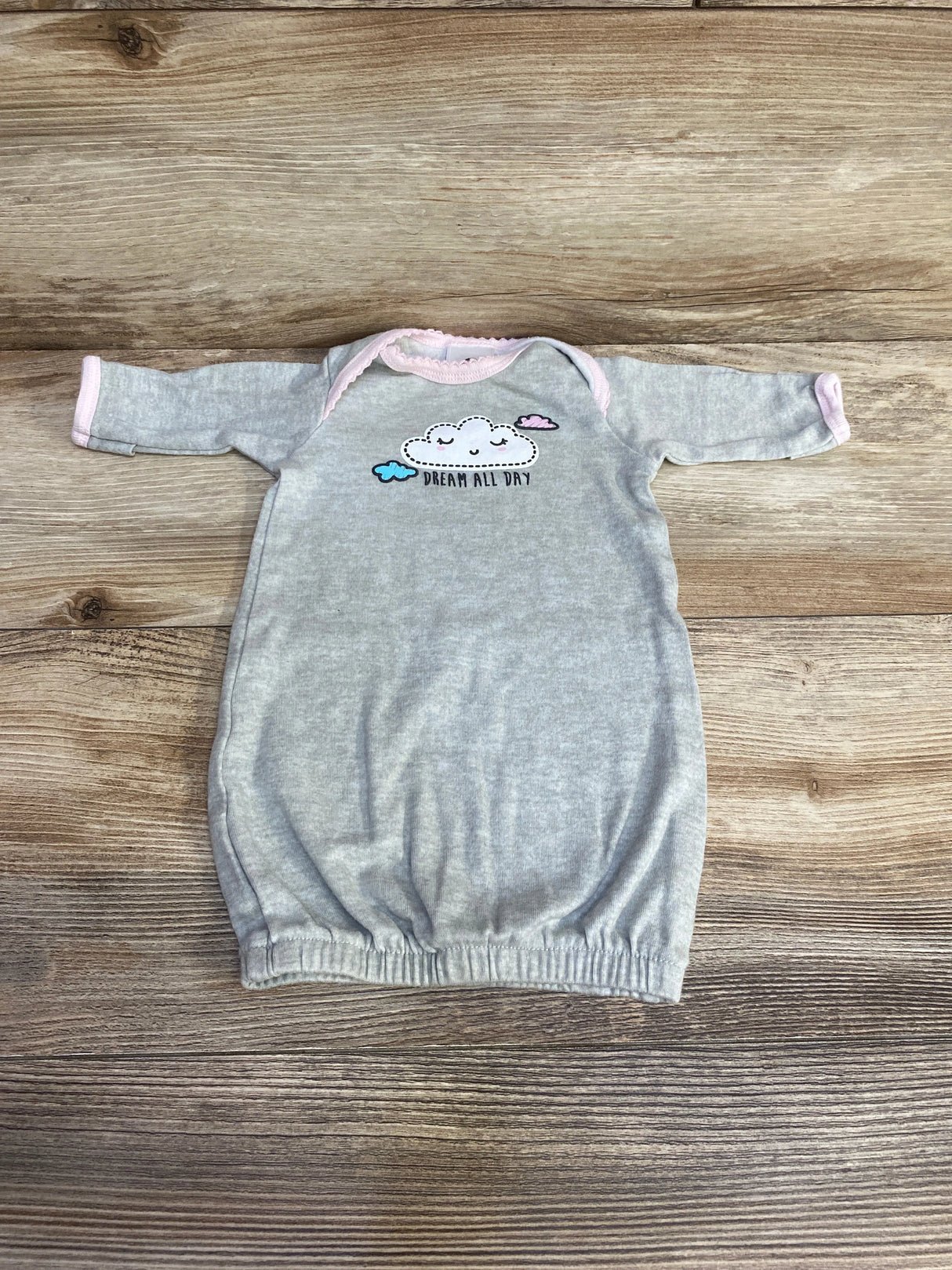 Gerber Dream All Day Gown Grey sz Preemie - Me n Mommy To Be