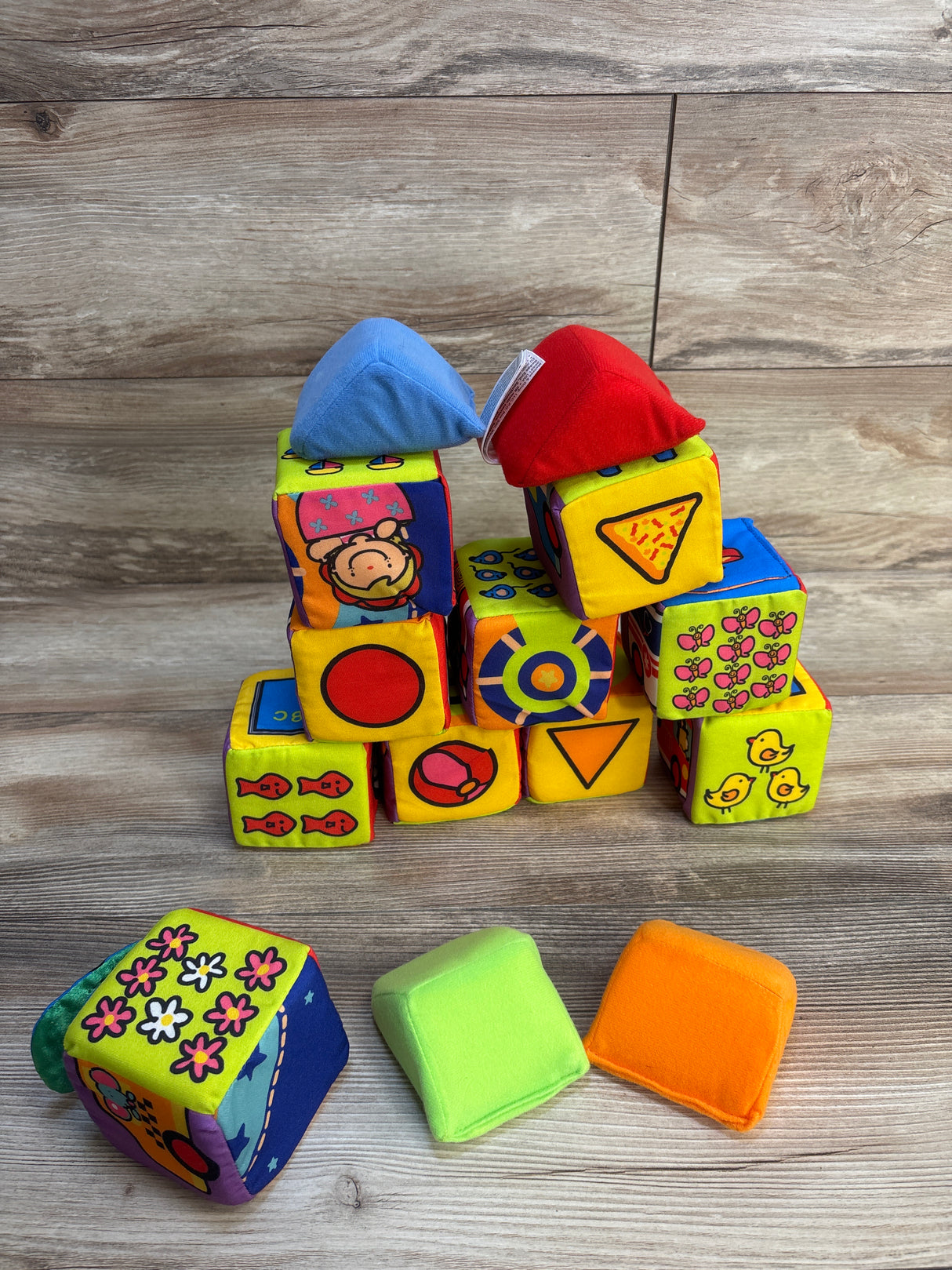 Melissa & Doug K's Kids Match and Build Soft Blocks 14pc