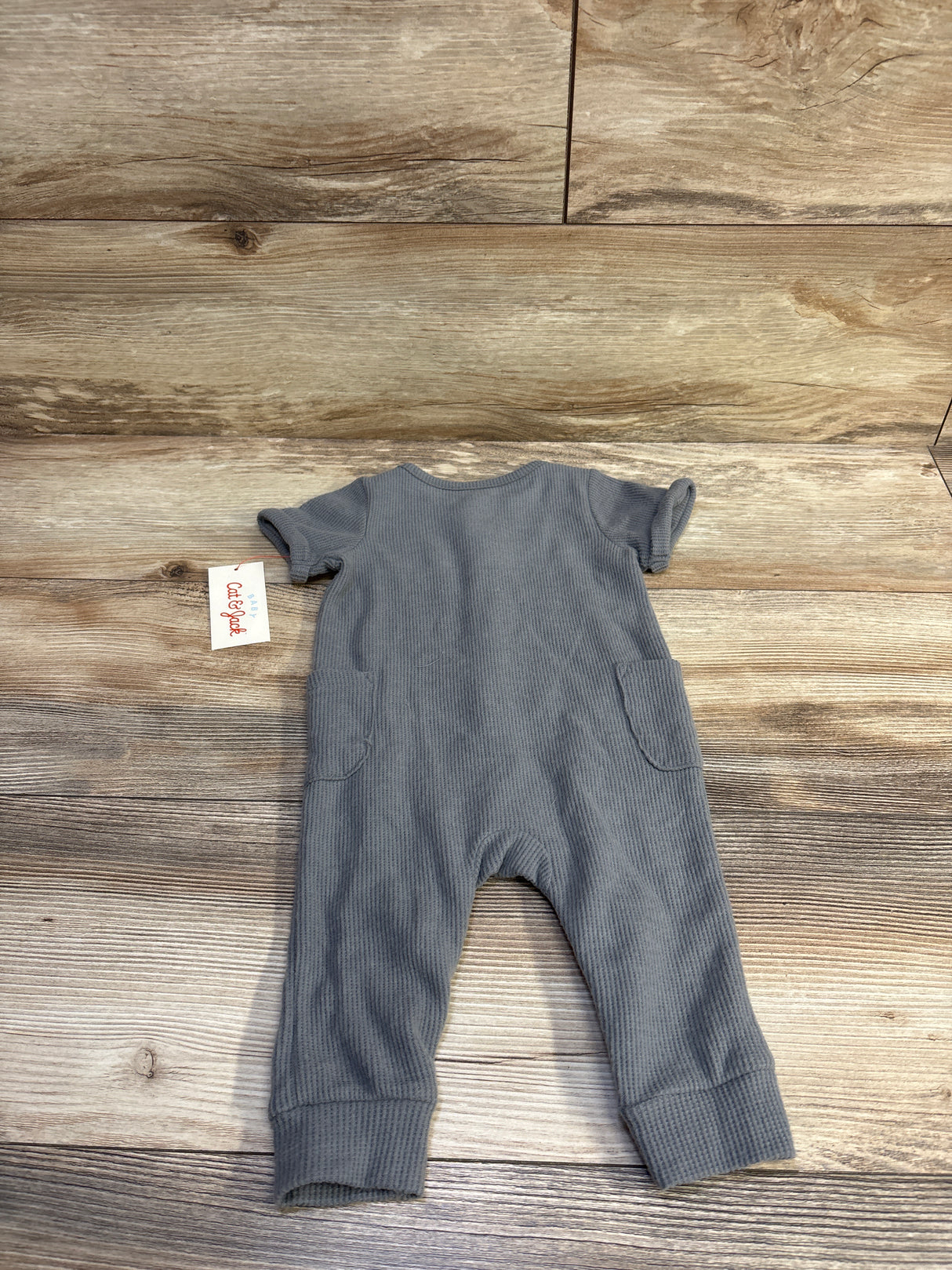 NEW Cat & Jack Knit Button-Front Jumpsuit Grey sz 3-6m