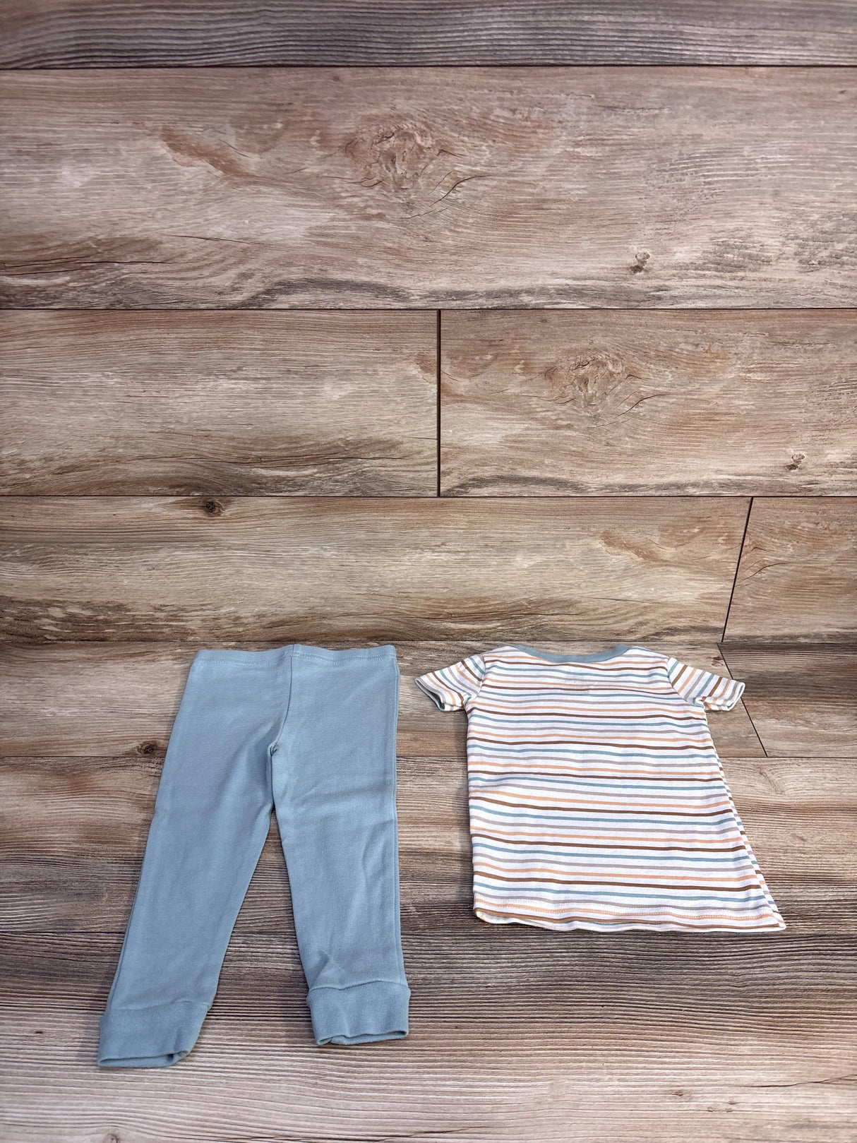 Millie & Myles 2pc Striped Pajama Set White sz 24m