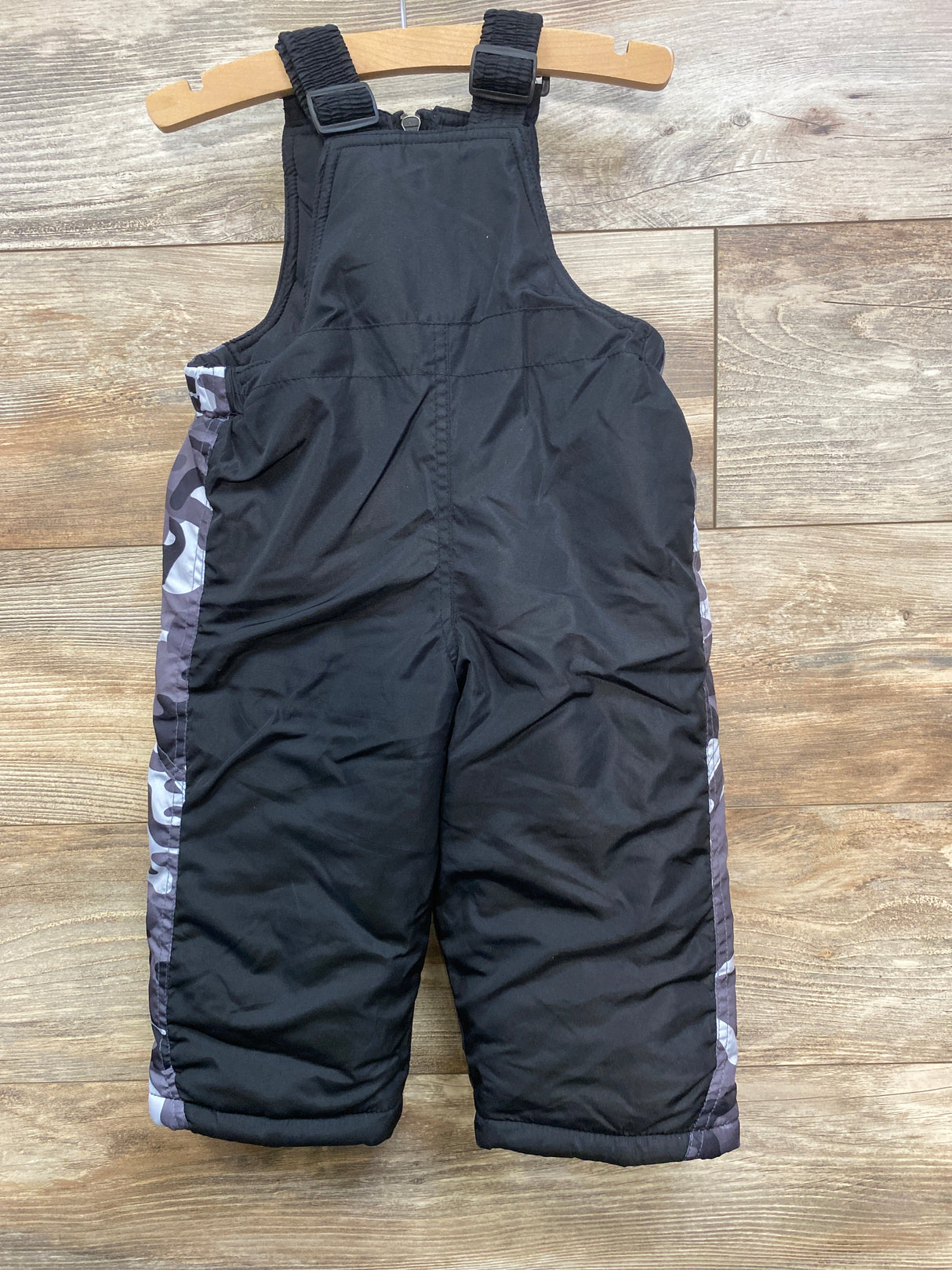 Arctic Quest Camo Bib Snow Pants and Ski Jacket Black/Grey sz 2T