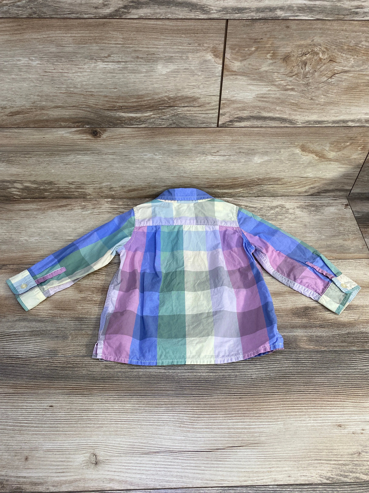 Baby Gap Plaid Button Down Shirt Green sz 18-24m - Me n Mommy To Be