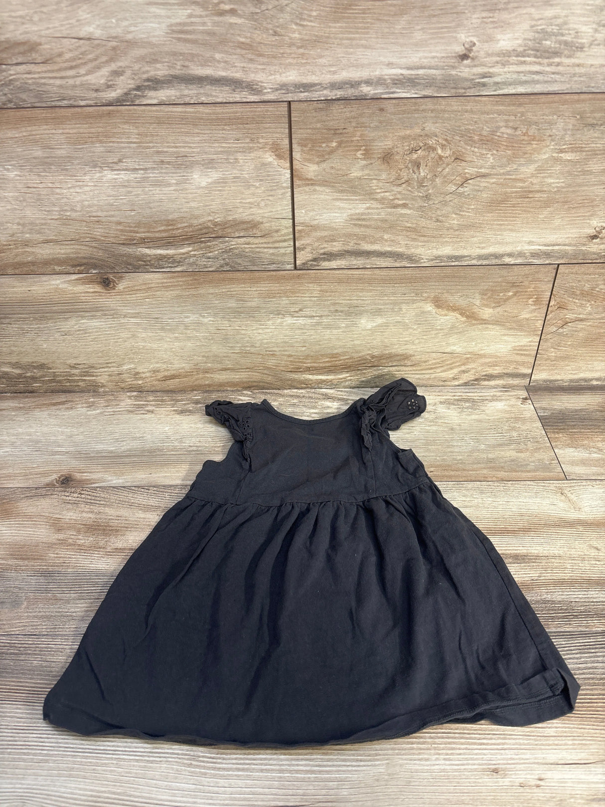 H&M Flounce-Trimmed Cotton Dress Grey sz 2T