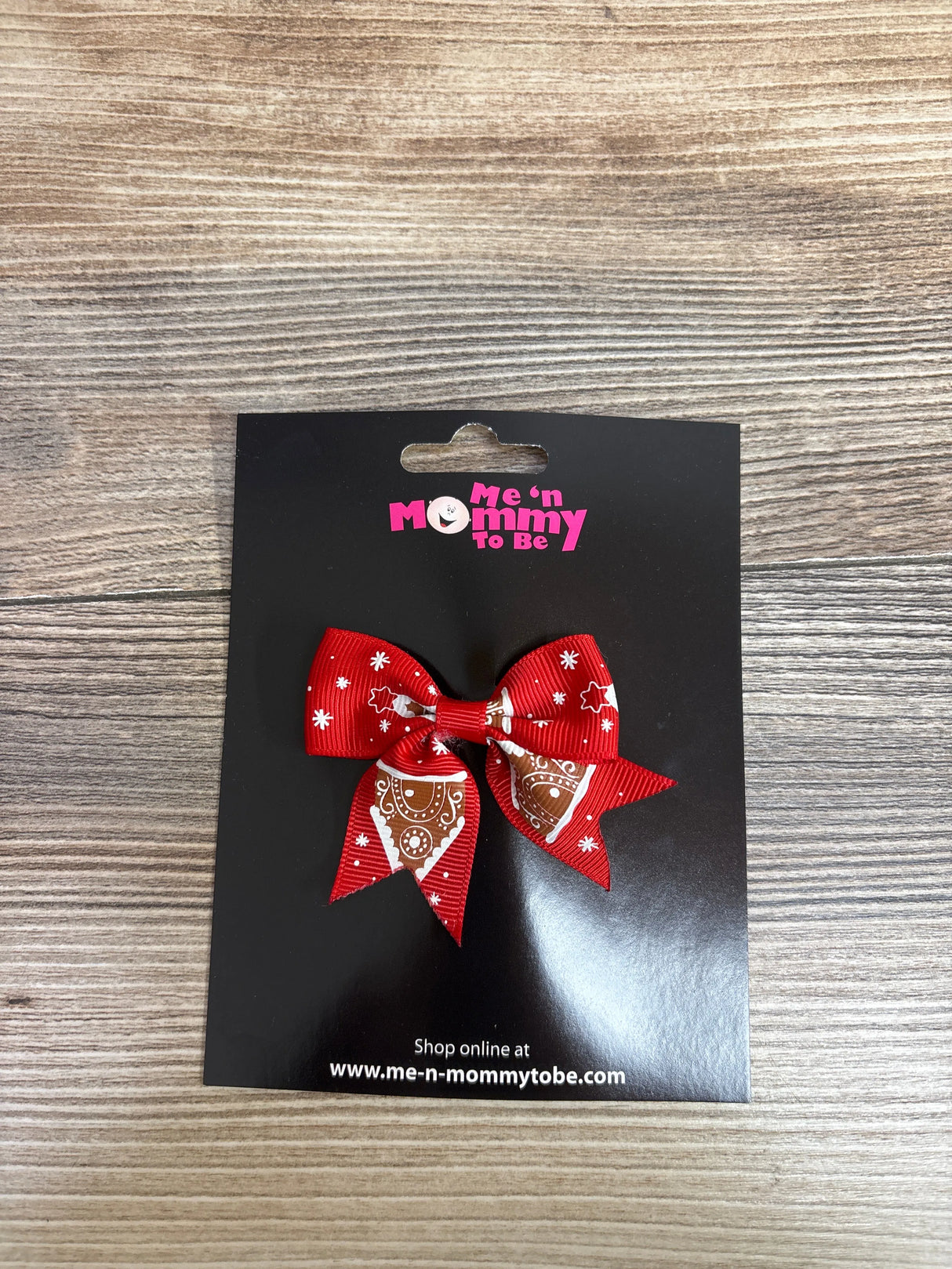 NEW Gingerbread House Hair Bow Red