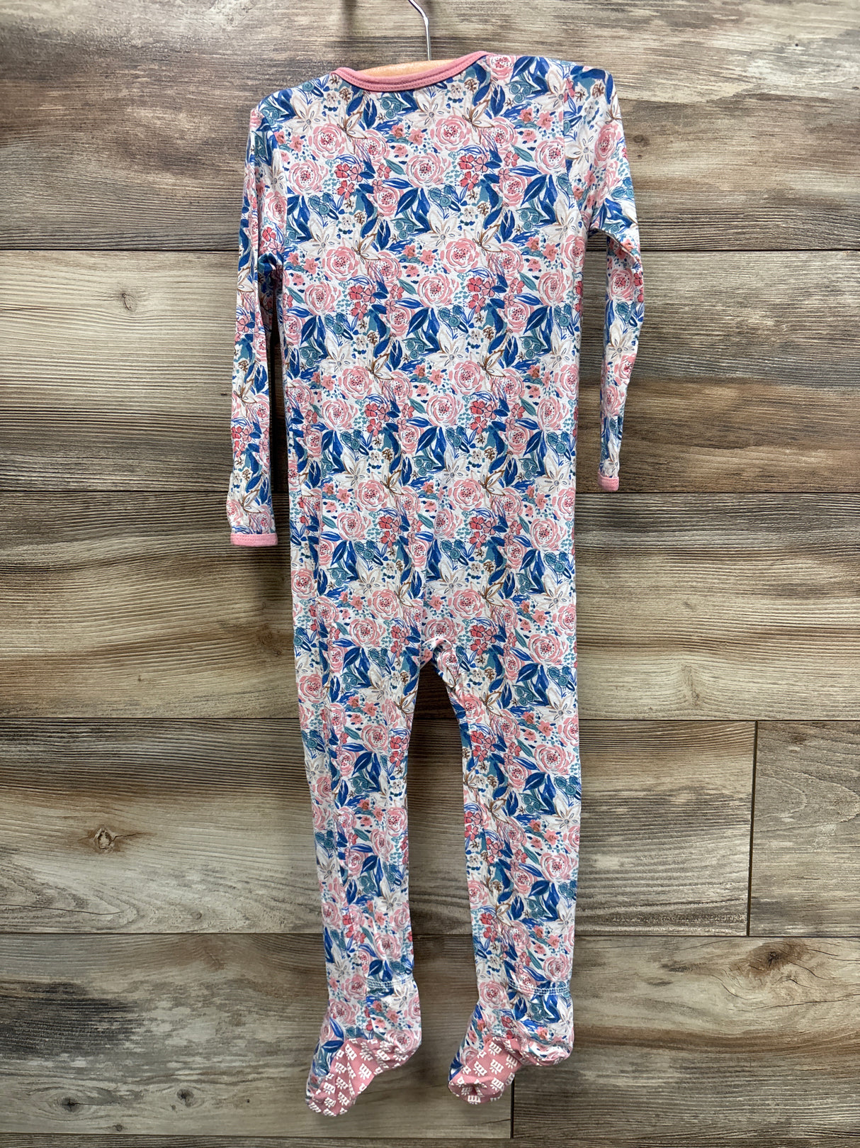 Magnetic Me Modal Floral Footie Pink sz 18-24m