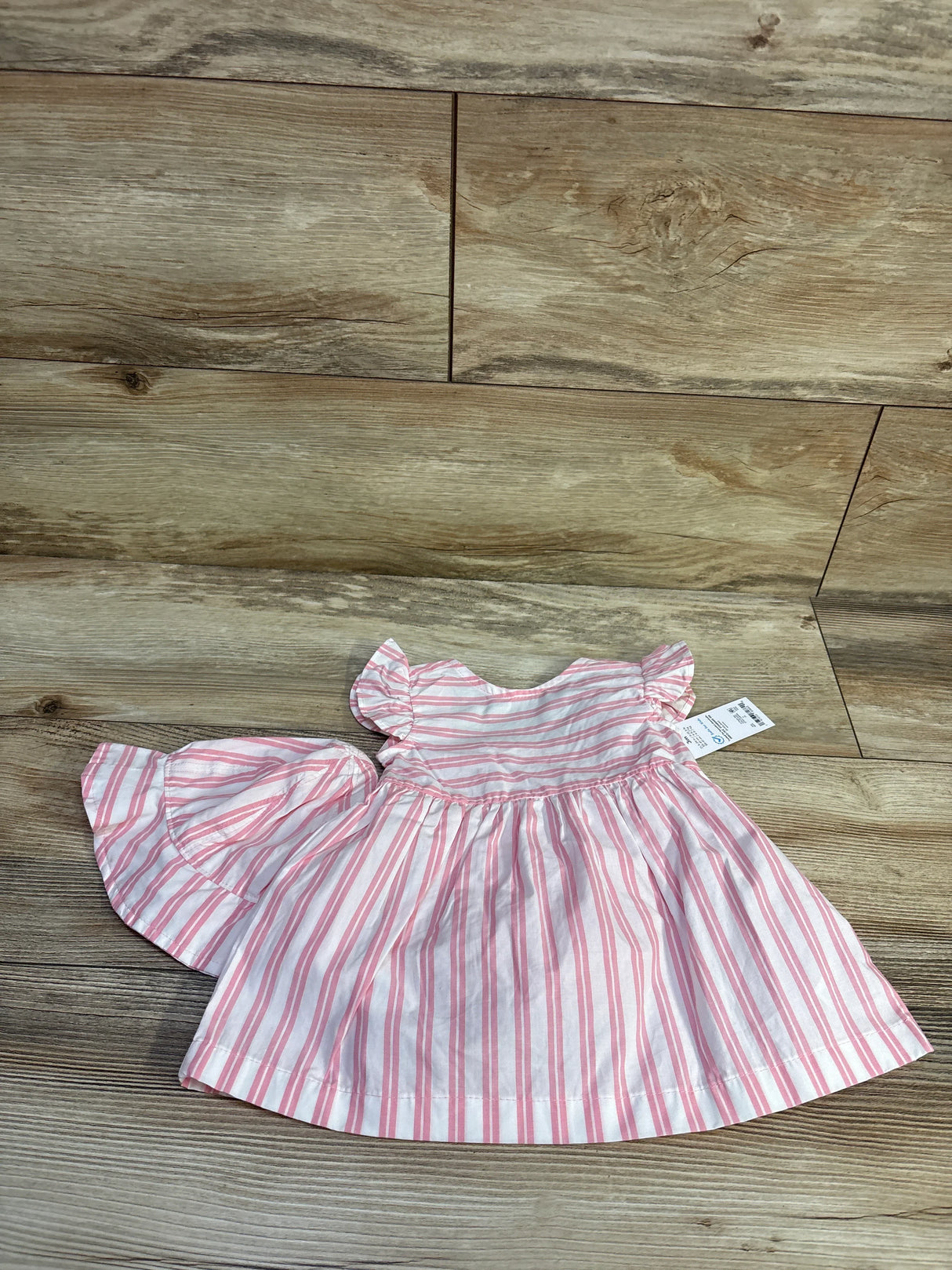 NEW Just One You 3pc Striped Dress, Bloomers, & Hat Set Pink sz 3m